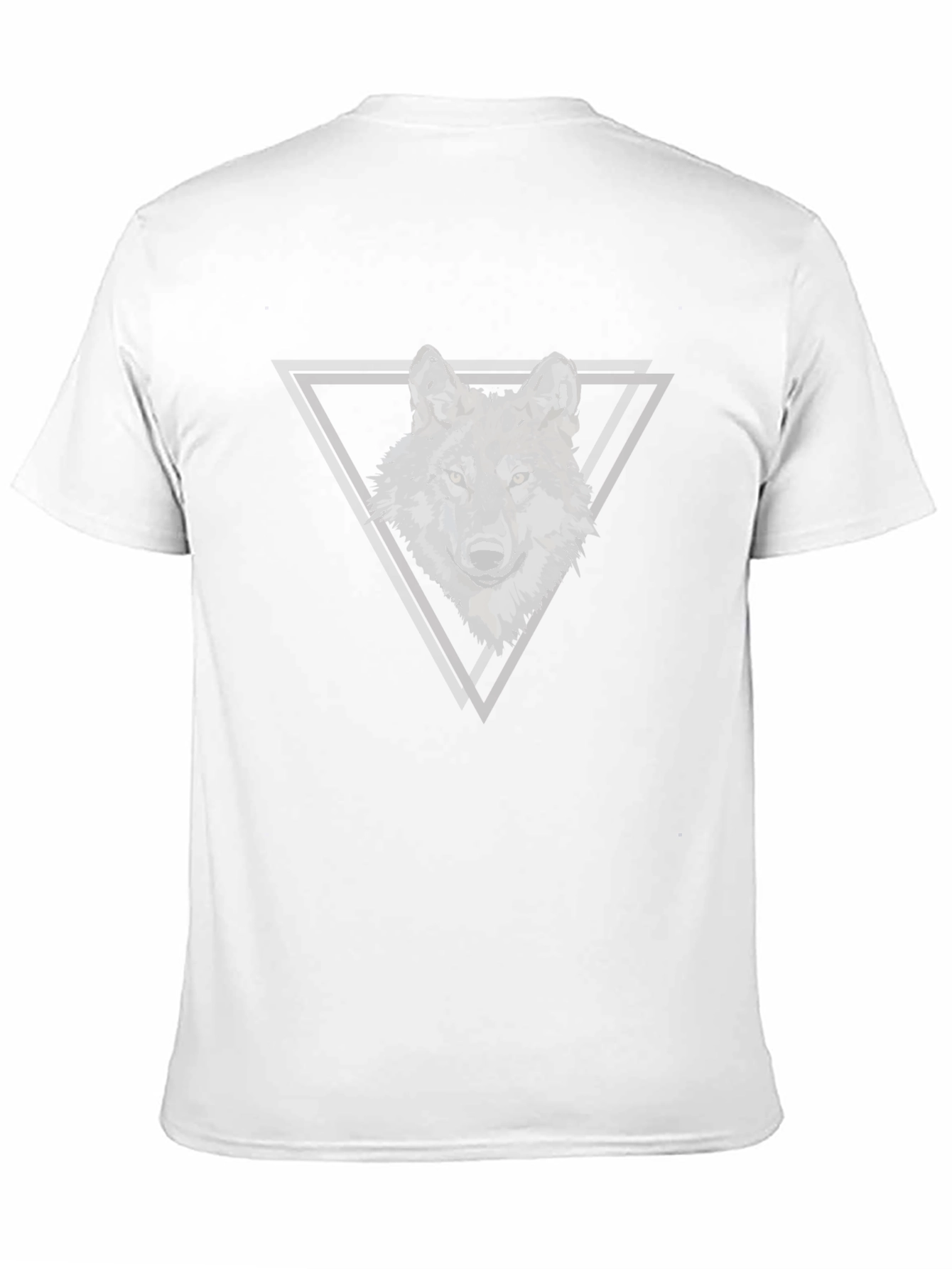 Wolf Triangle Graphic Black T-Shirt