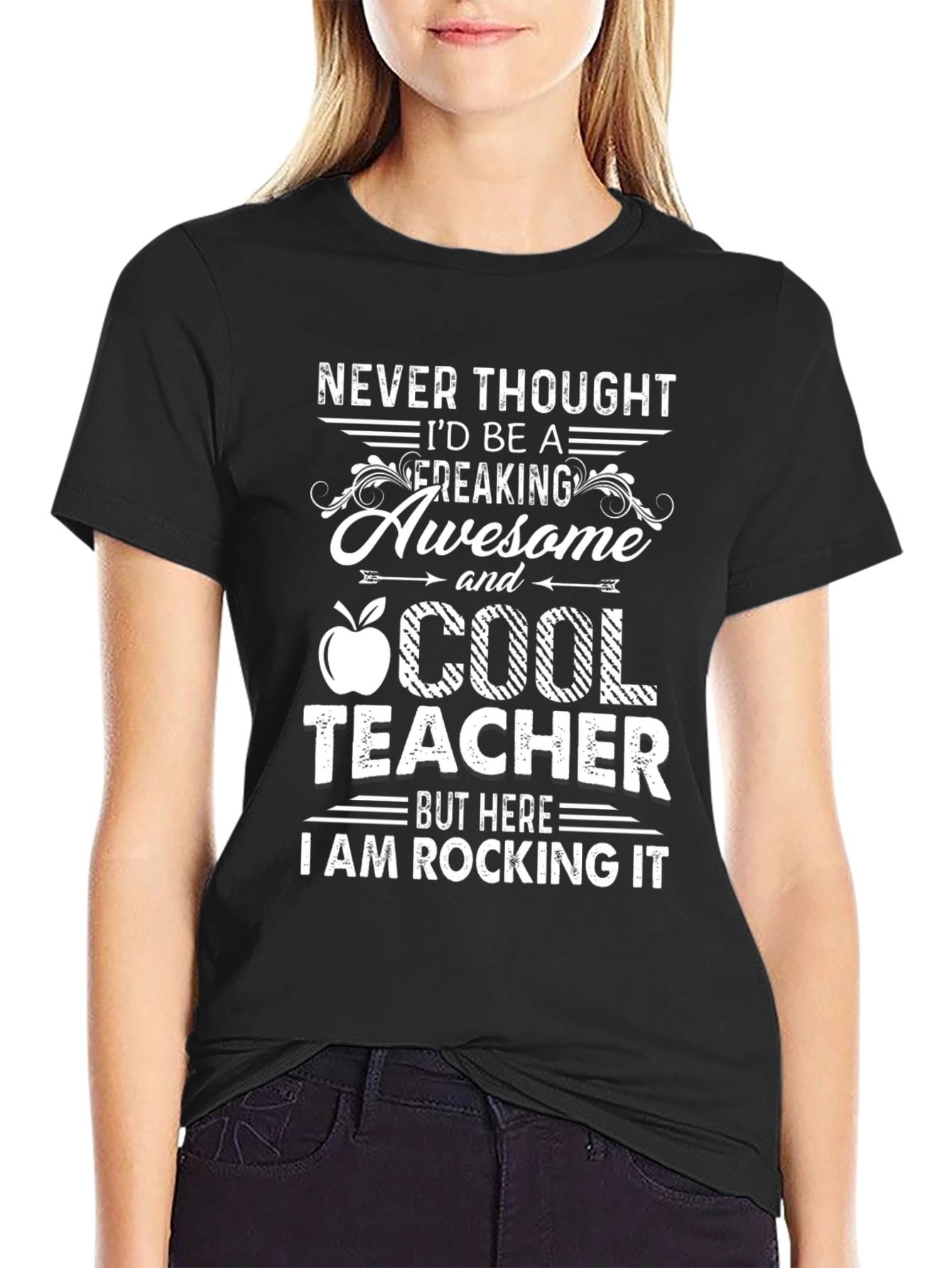 Awesome Cool Teacher T-Shirt - Rocking It!