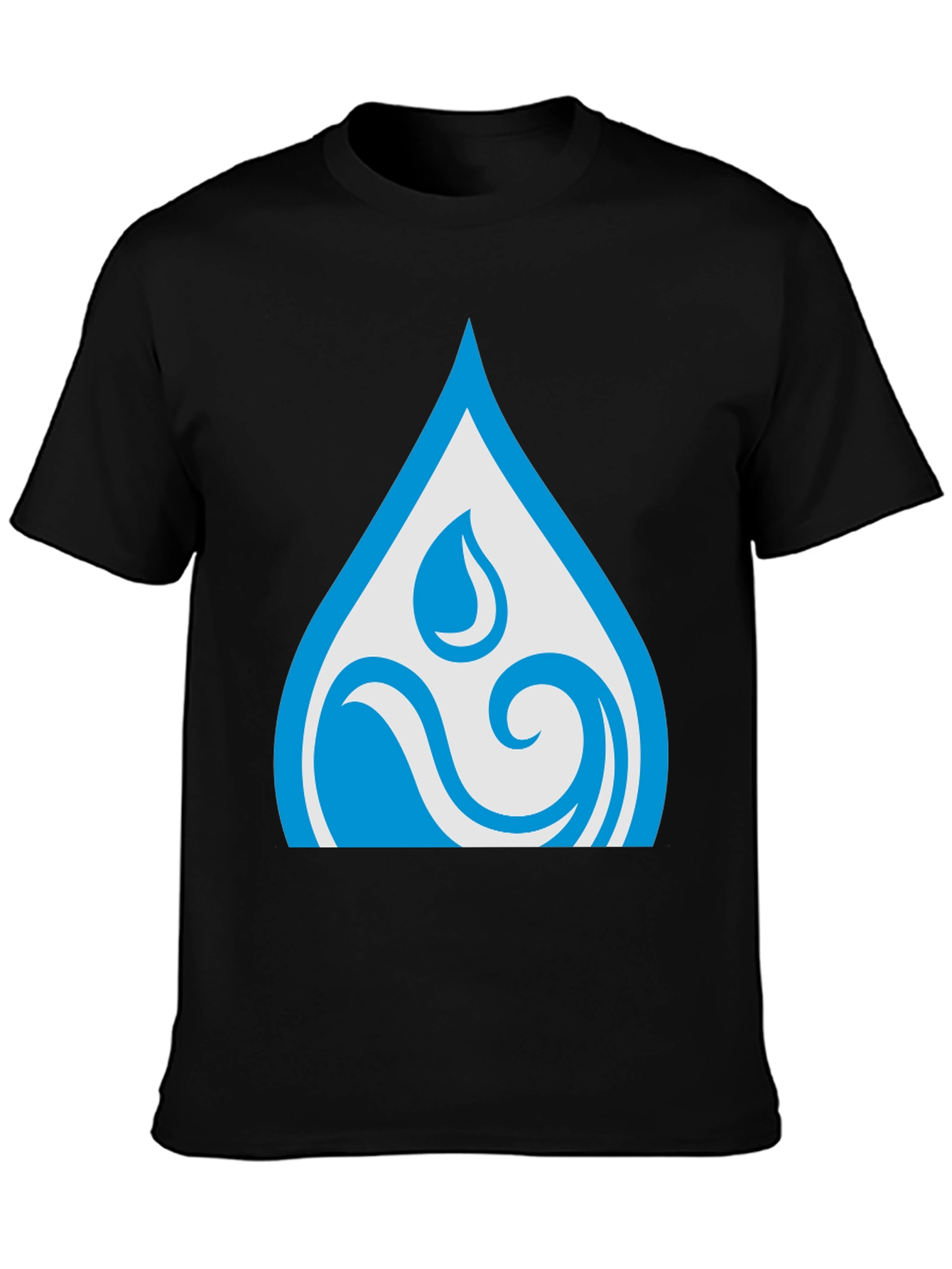 Water Element Black T-Shirt - Stylish & Comfortable