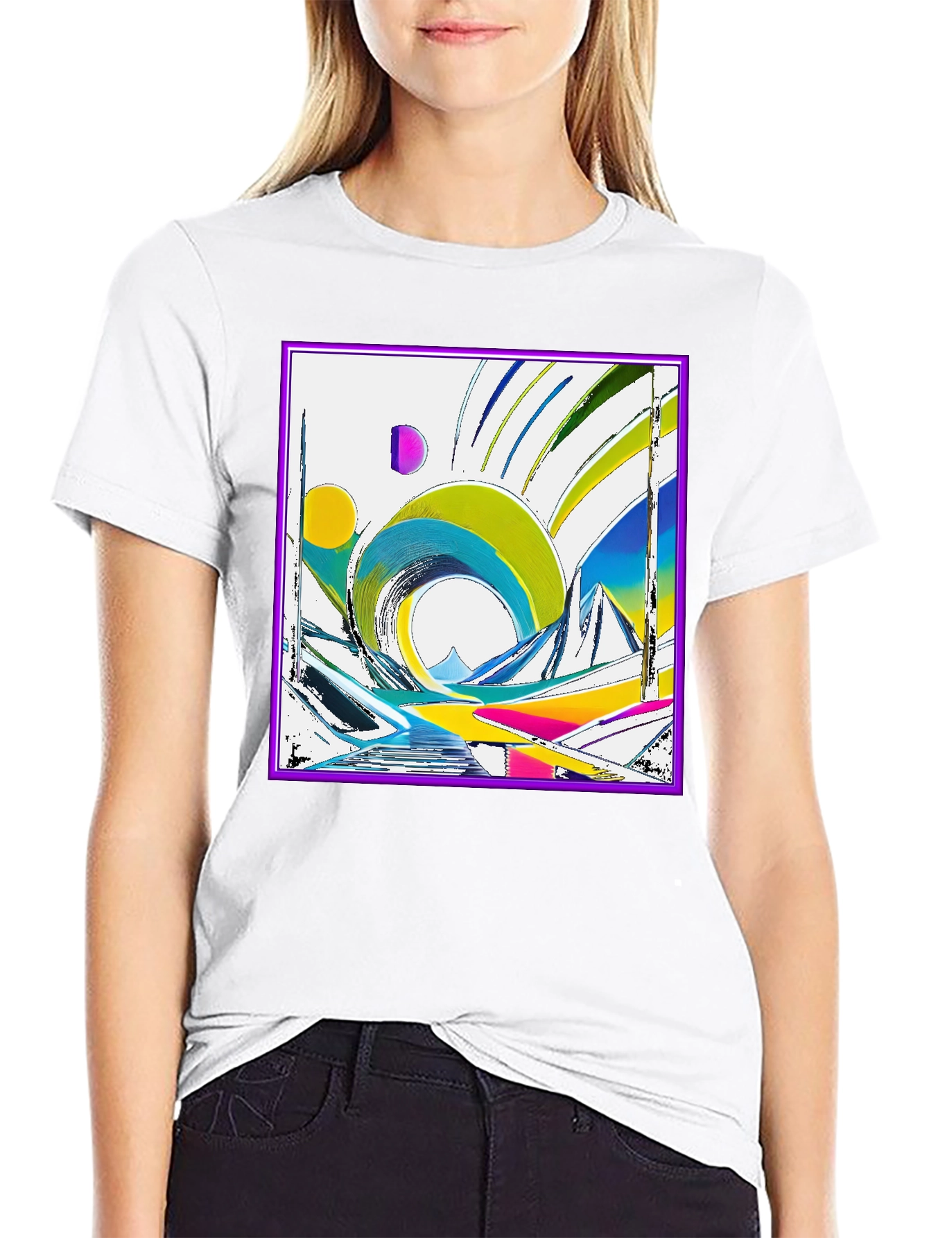 Abstract Geometric Art T-Shirt - Modern Design