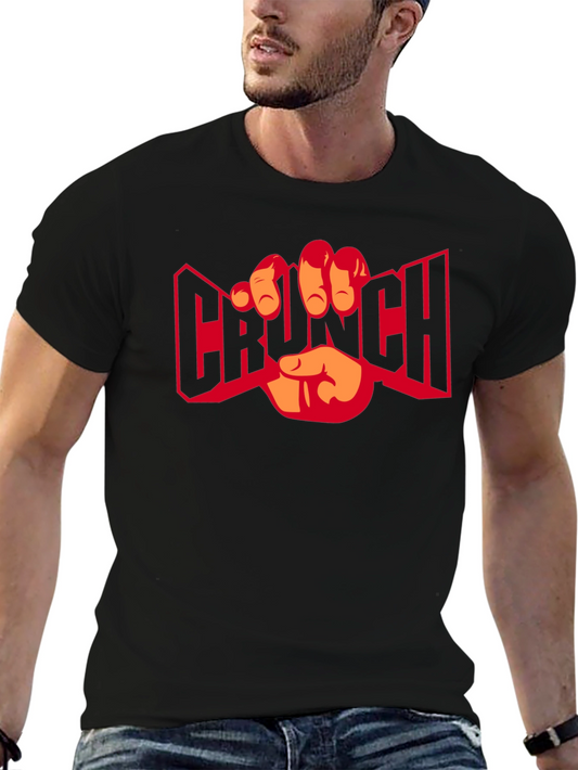 Crunch Black T-Shirt - Graphic Tee for Fitness Lovers
