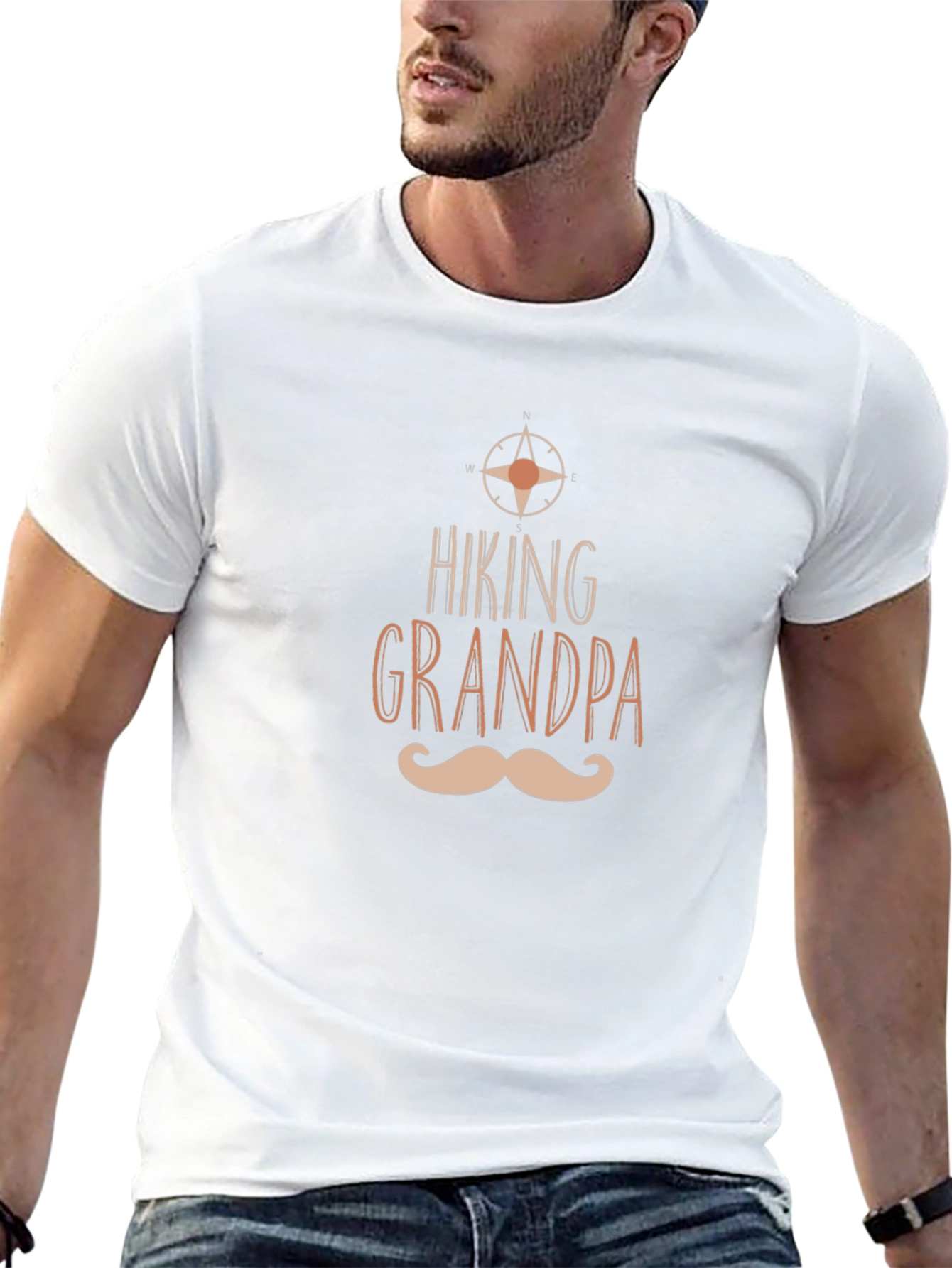 Hiking Grandpa Black T-Shirt