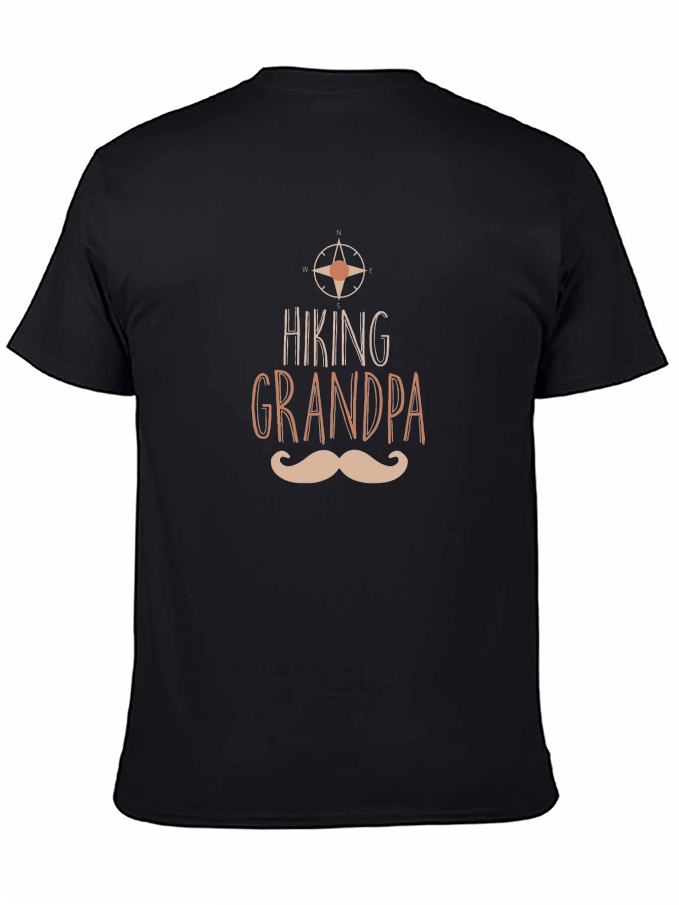 Hiking Grandpa Black T-Shirt