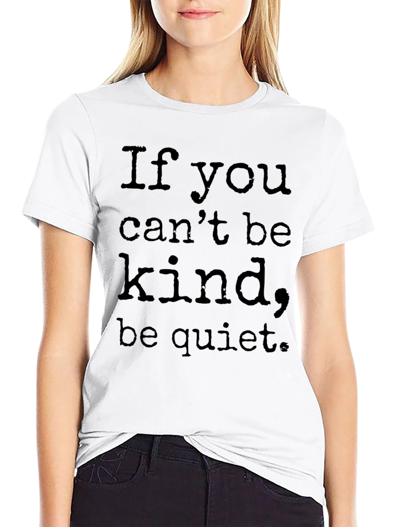 Kindness Slogan Black T-Shirt