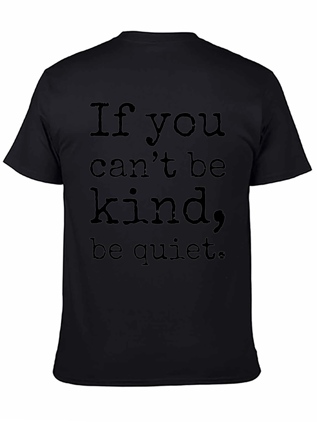 Kindness Slogan Black T-Shirt