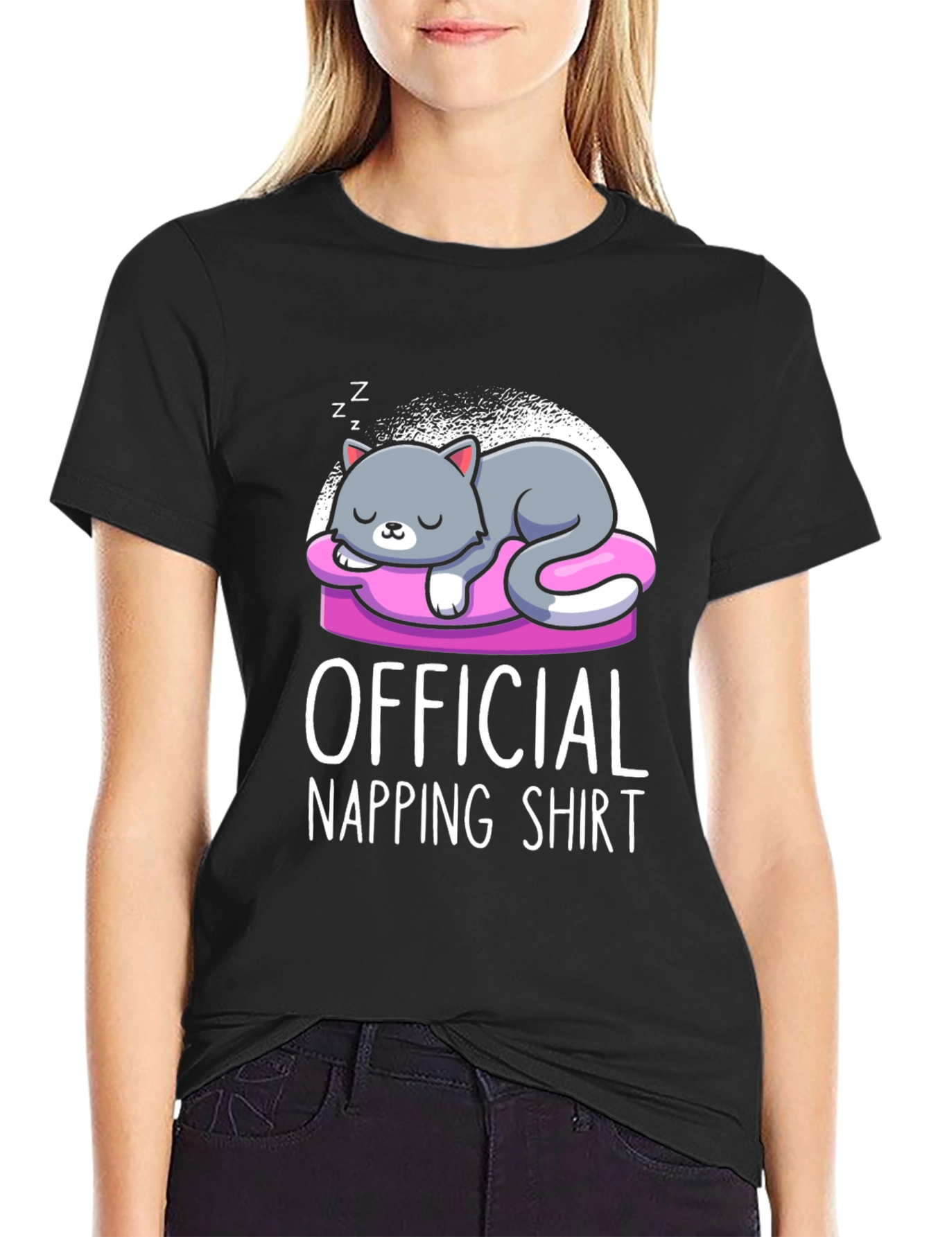 Official Napping Shirt - Cute Cat Design