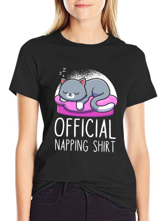 Official Napping Shirt - Cute Cat Design