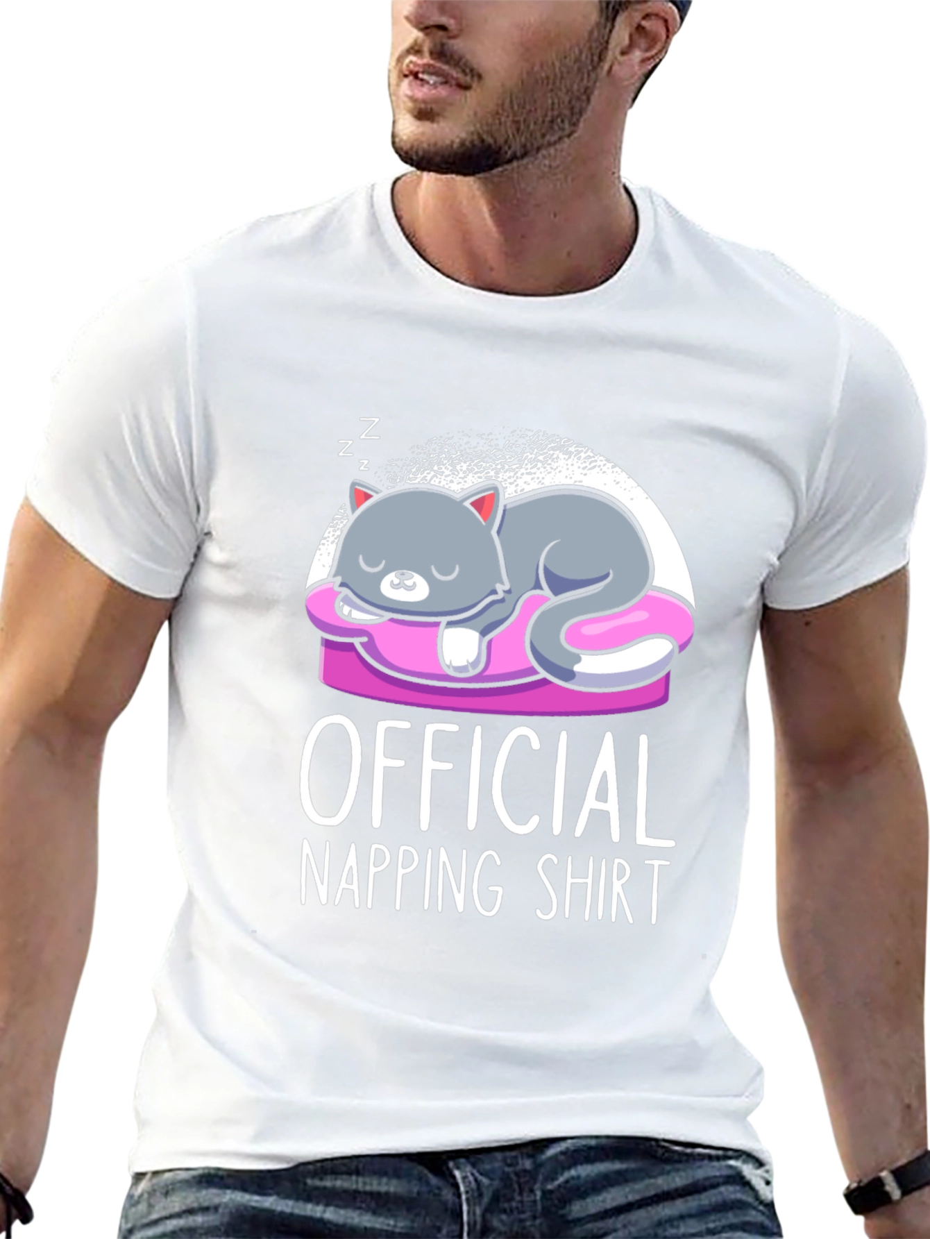 Official Napping Shirt - Cute Cat Design