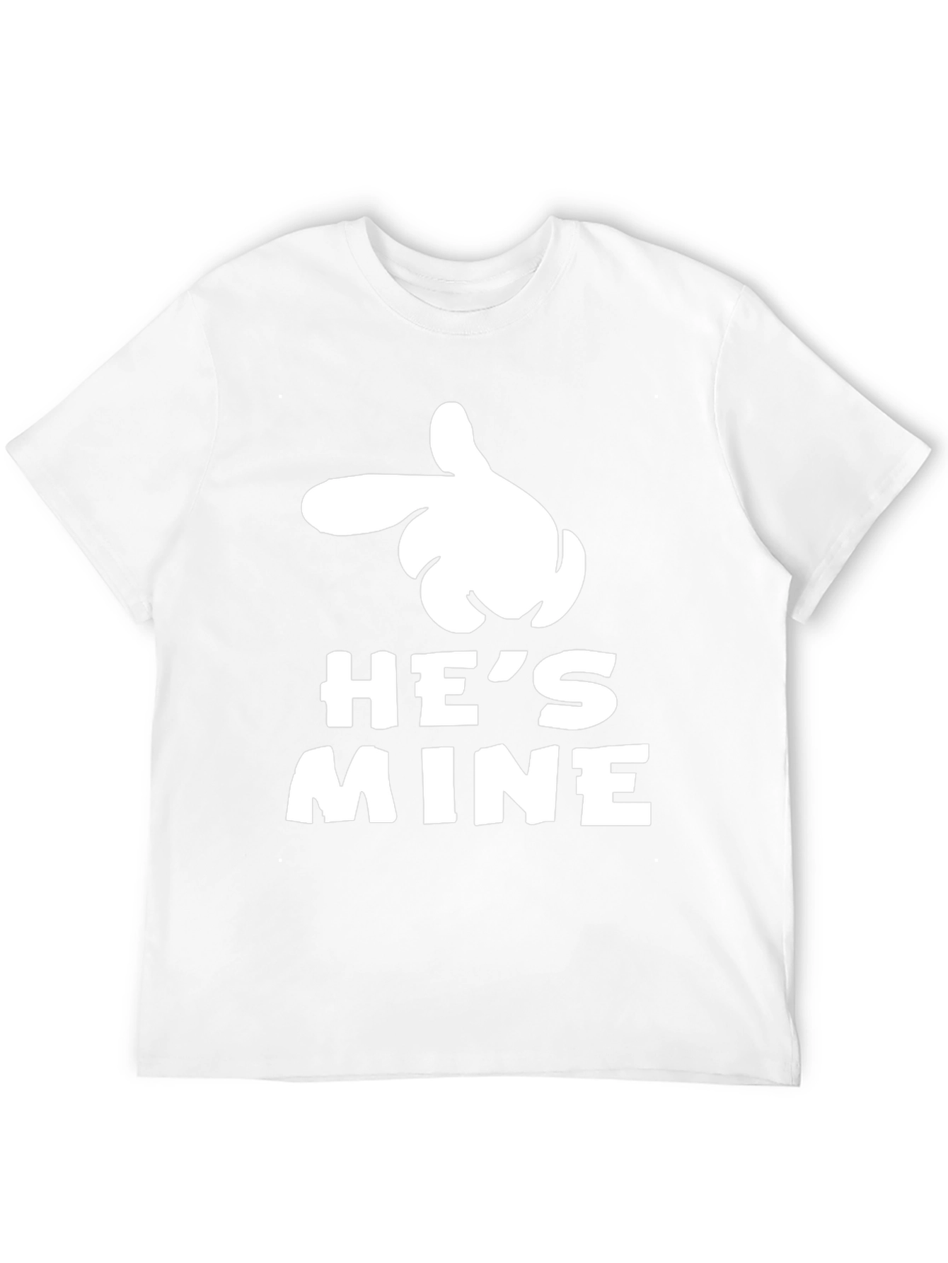 Hes Mine Pointing Hand Graphic T-Shirt