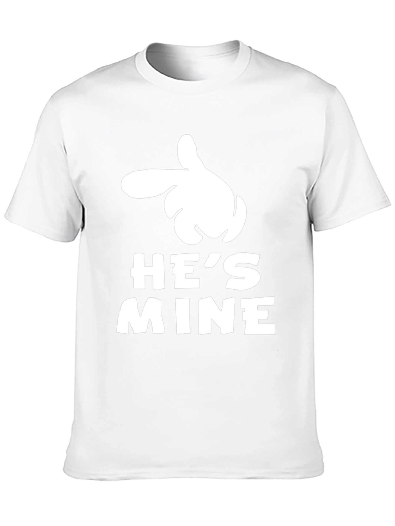 Hes Mine Pointing Hand Graphic T-Shirt
