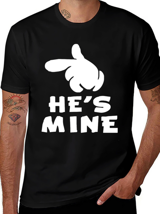 Hes Mine Pointing Hand Graphic T-Shirt