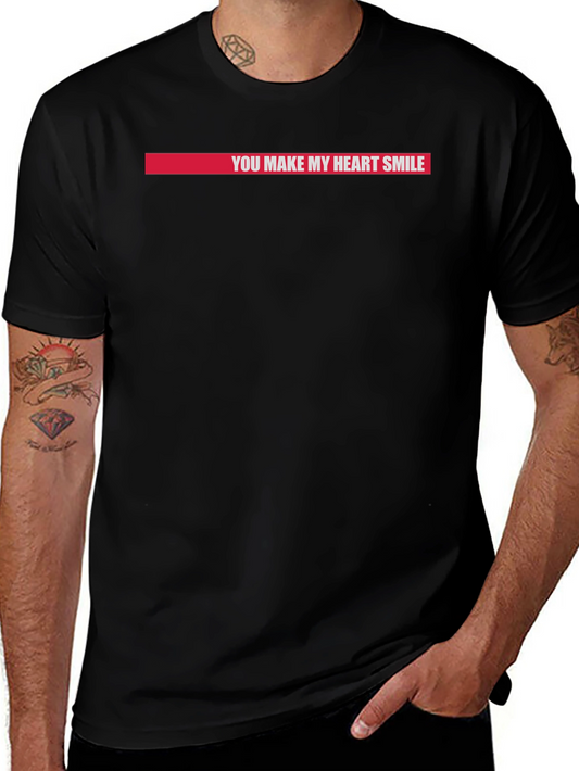 You Make My Heart Smile Graphic Tee - Black