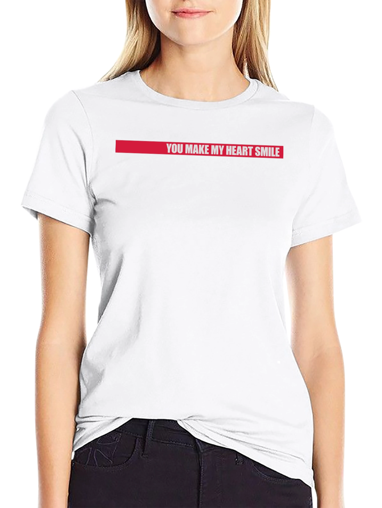 You Make My Heart Smile Graphic Tee - Black