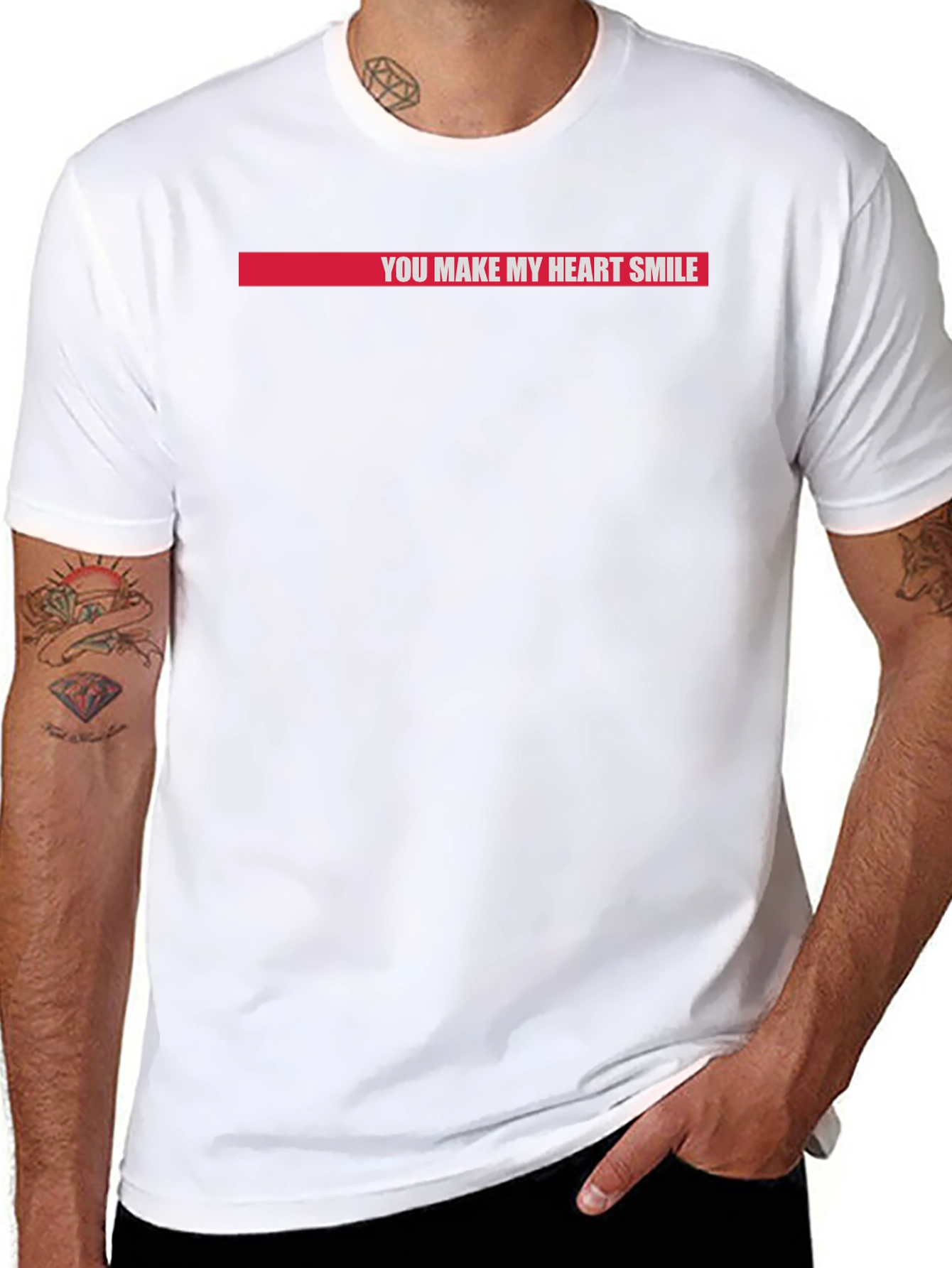 You Make My Heart Smile Graphic Tee - Black