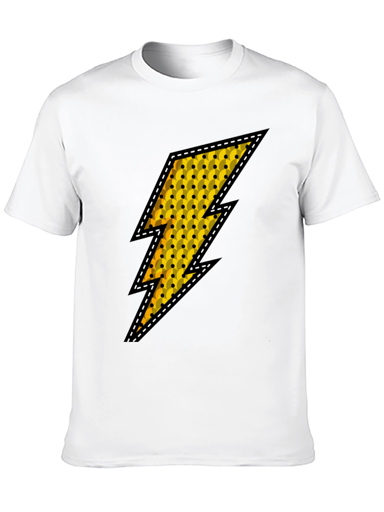 Lightning Bolt Graphic Tee - Black Casual Shirt