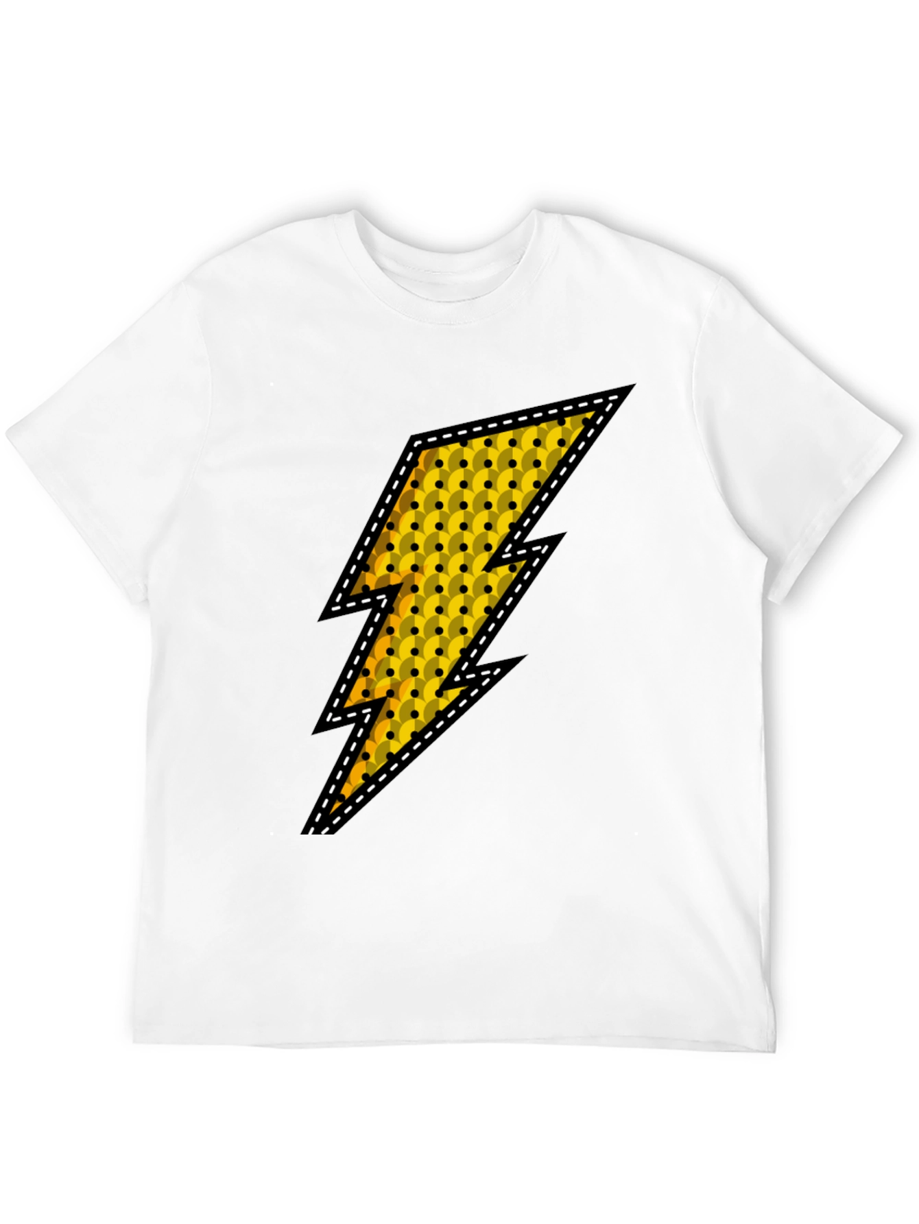 Lightning Bolt Graphic Tee - Black Casual Shirt