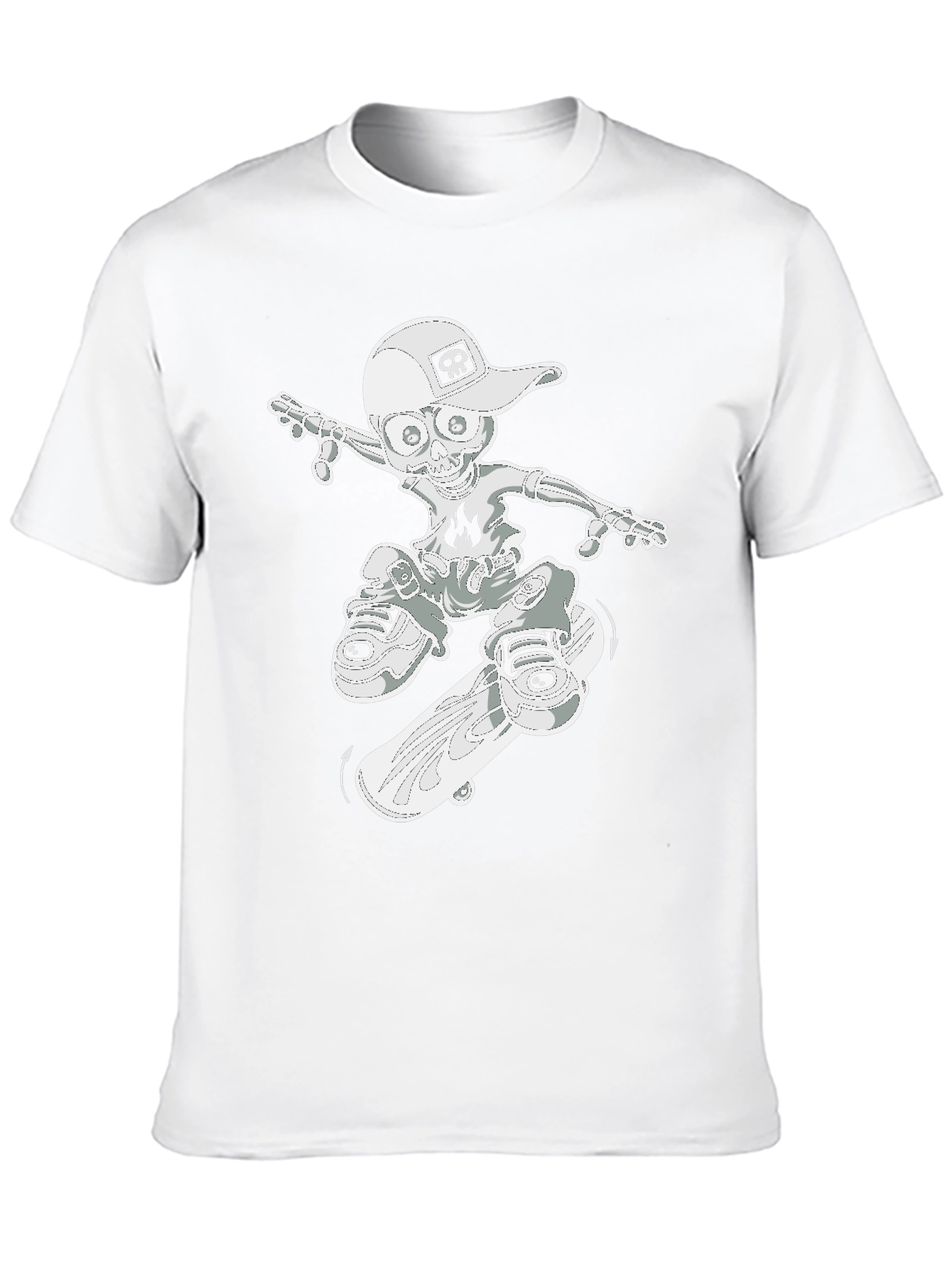 Skateboard Skeleton Graphic Tee