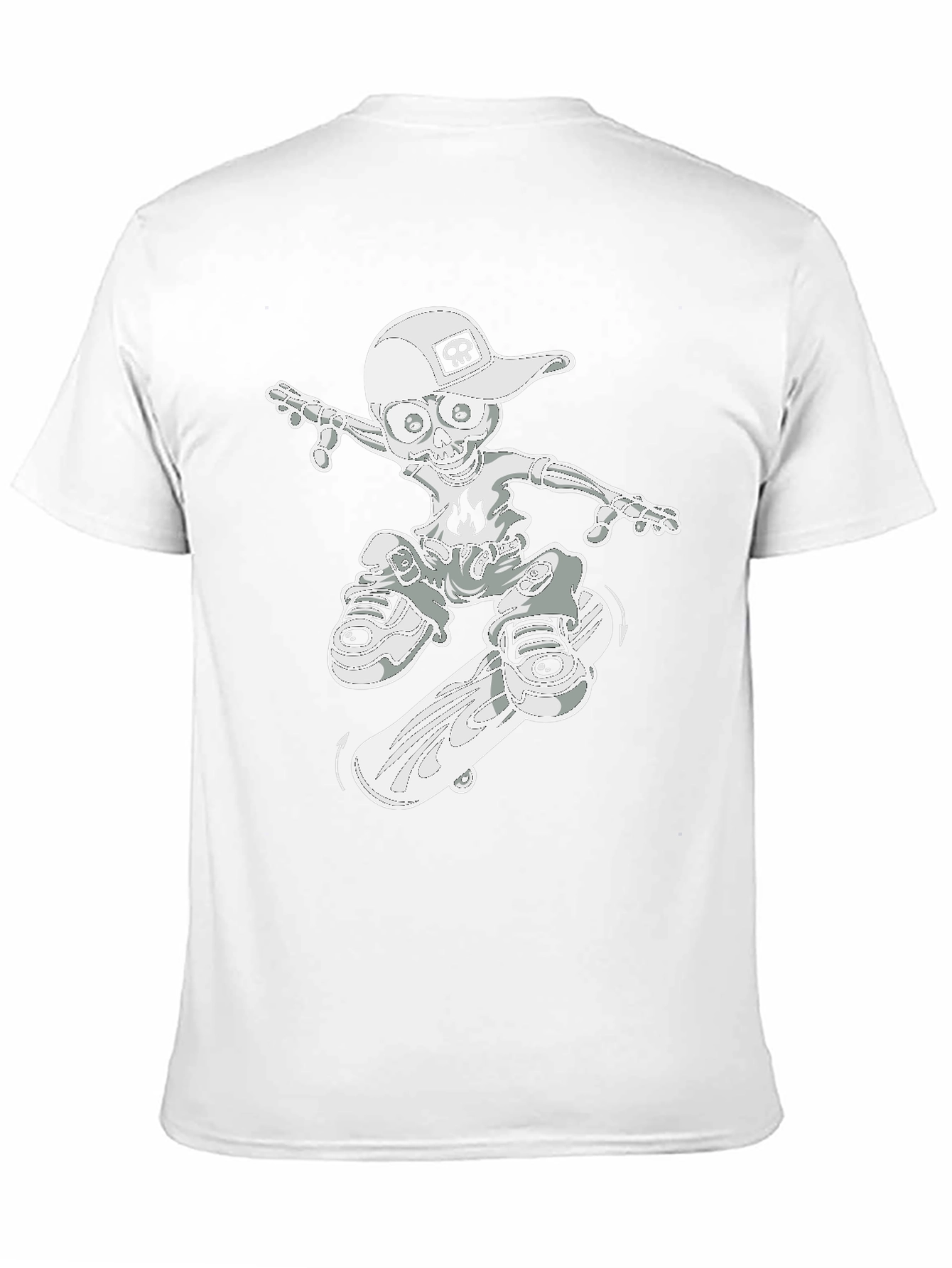 Skateboard Skeleton Graphic Tee