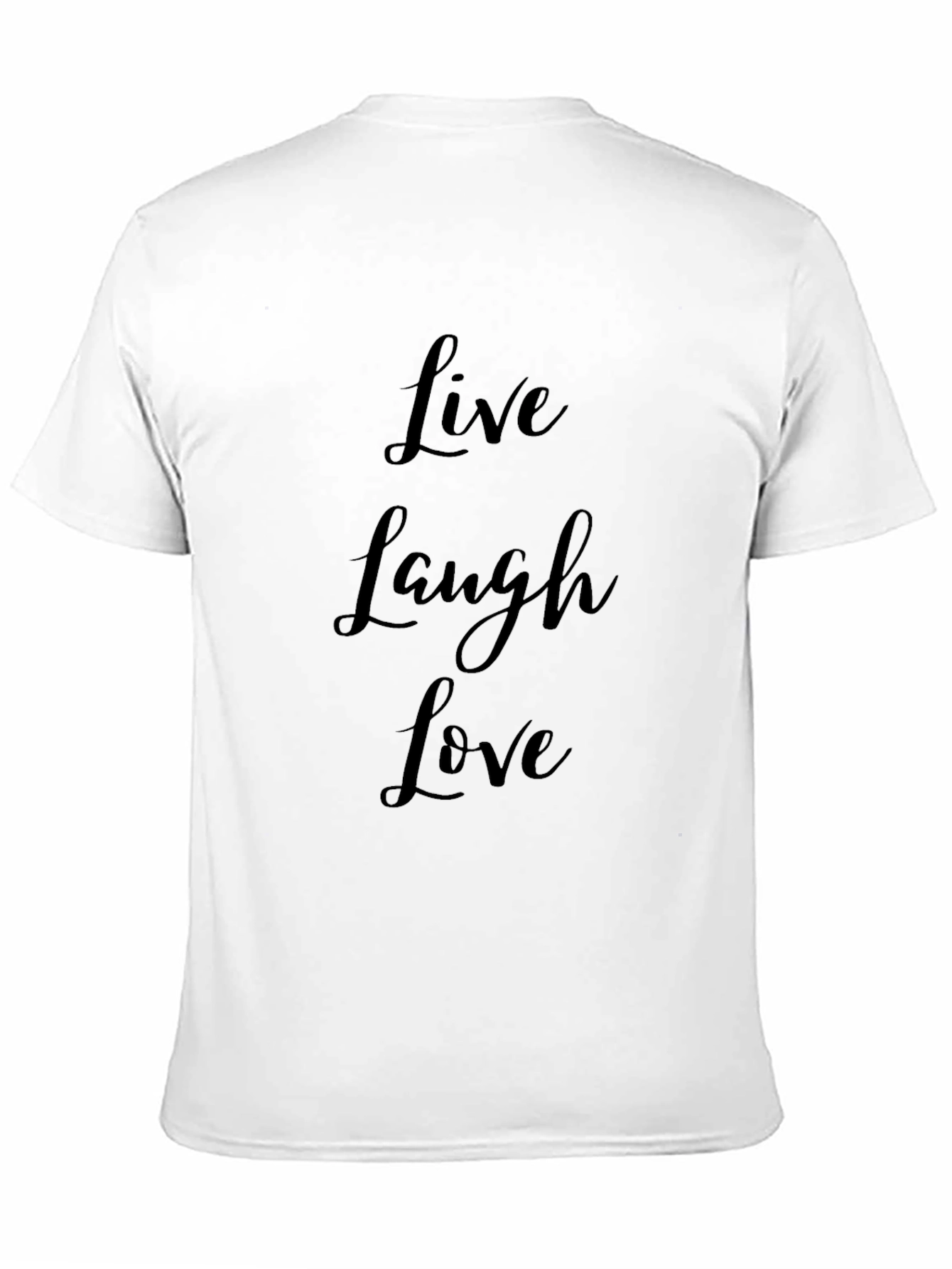 Live Laugh Love Black T-Shirt - Inspirational Design