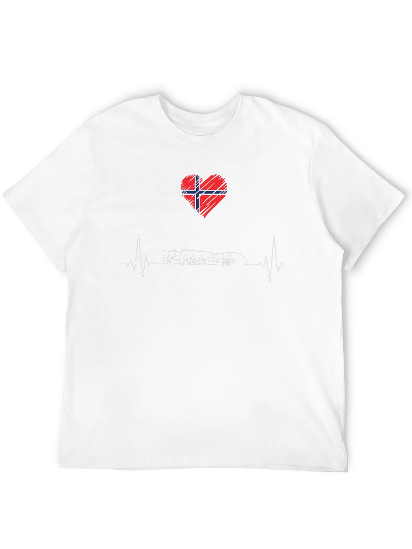 Norway Heartbeat Black T-Shirt
