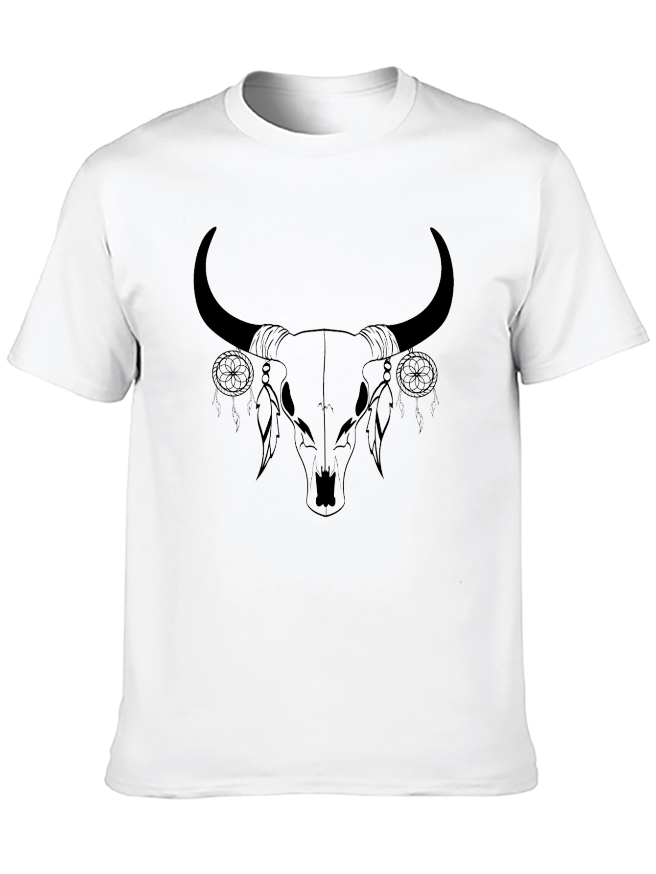 Bull Skull Dream Catcher Graphic Tee