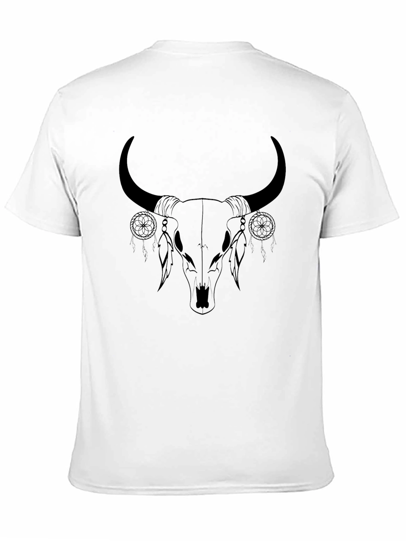 Bull Skull Dream Catcher Graphic Tee