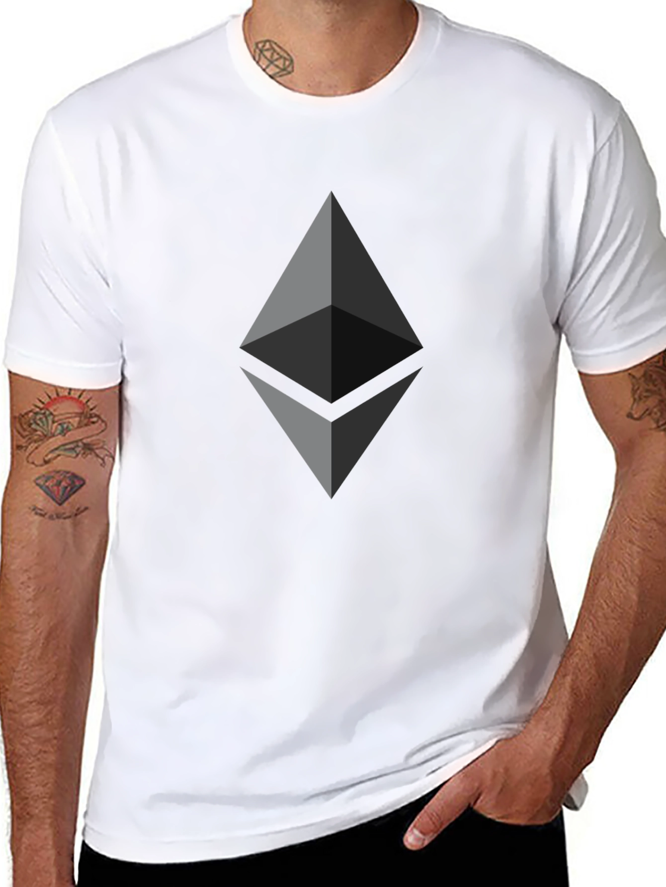 Ethereum Crypto Black T-Shirt - Sleek & Modern Design