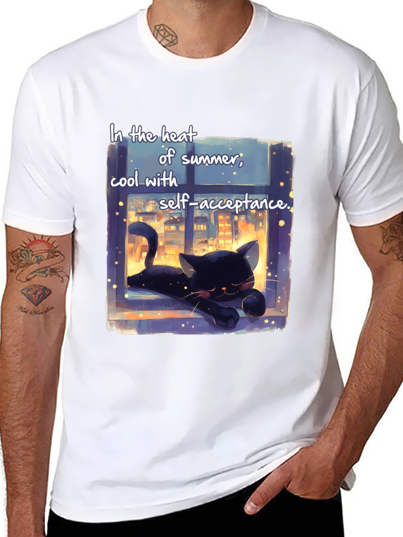 Cool Cat Summer T-Shirt - Self-Acceptance