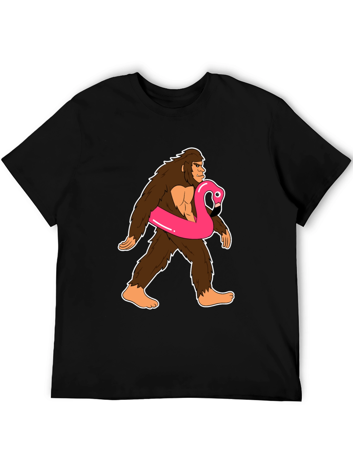 Sasquatch Flamingo T-Shirt: Funny Bigfoot Summer Style