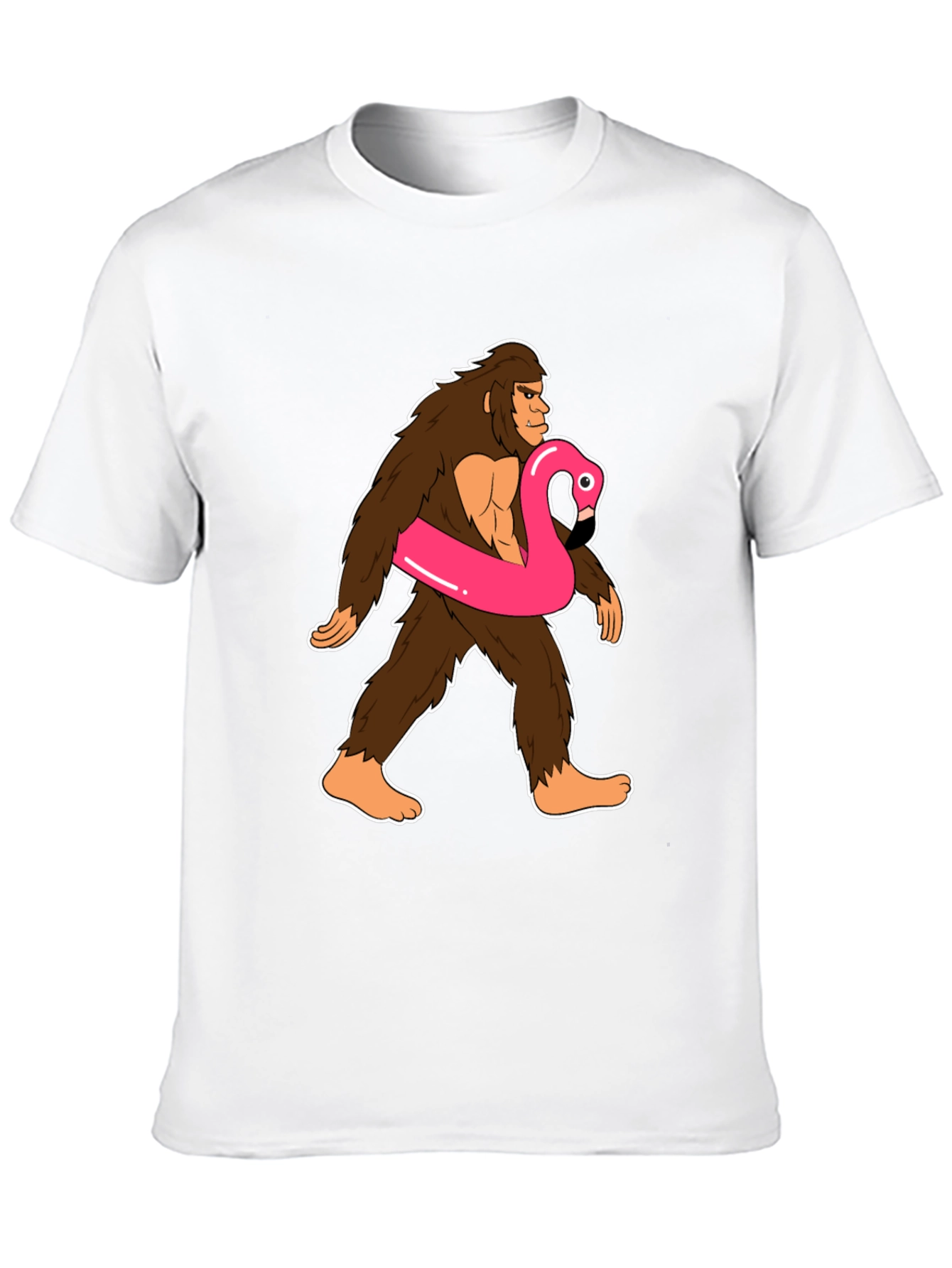 Sasquatch Flamingo T-Shirt: Funny Bigfoot Summer Style
