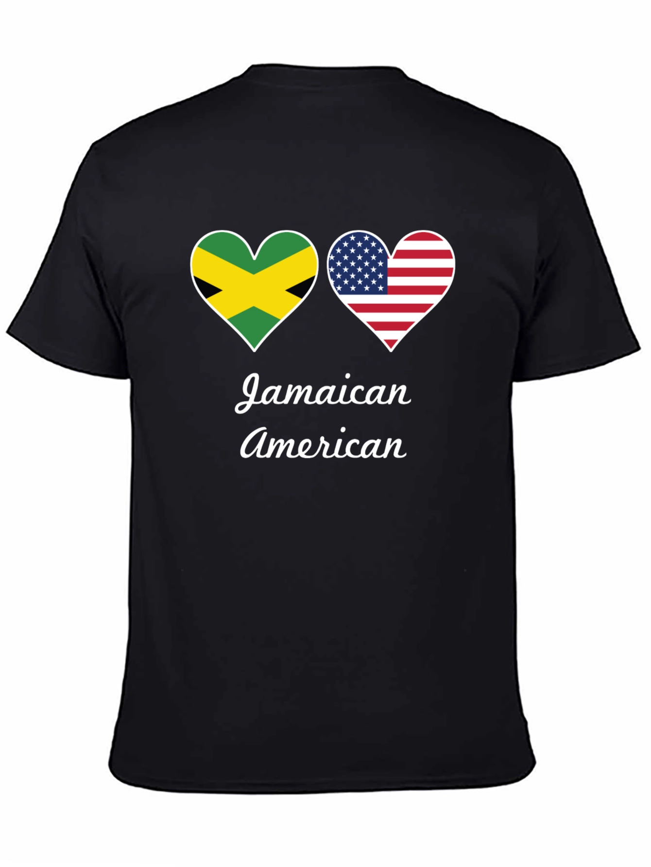 Jamaican American Flag Heart T-Shirt