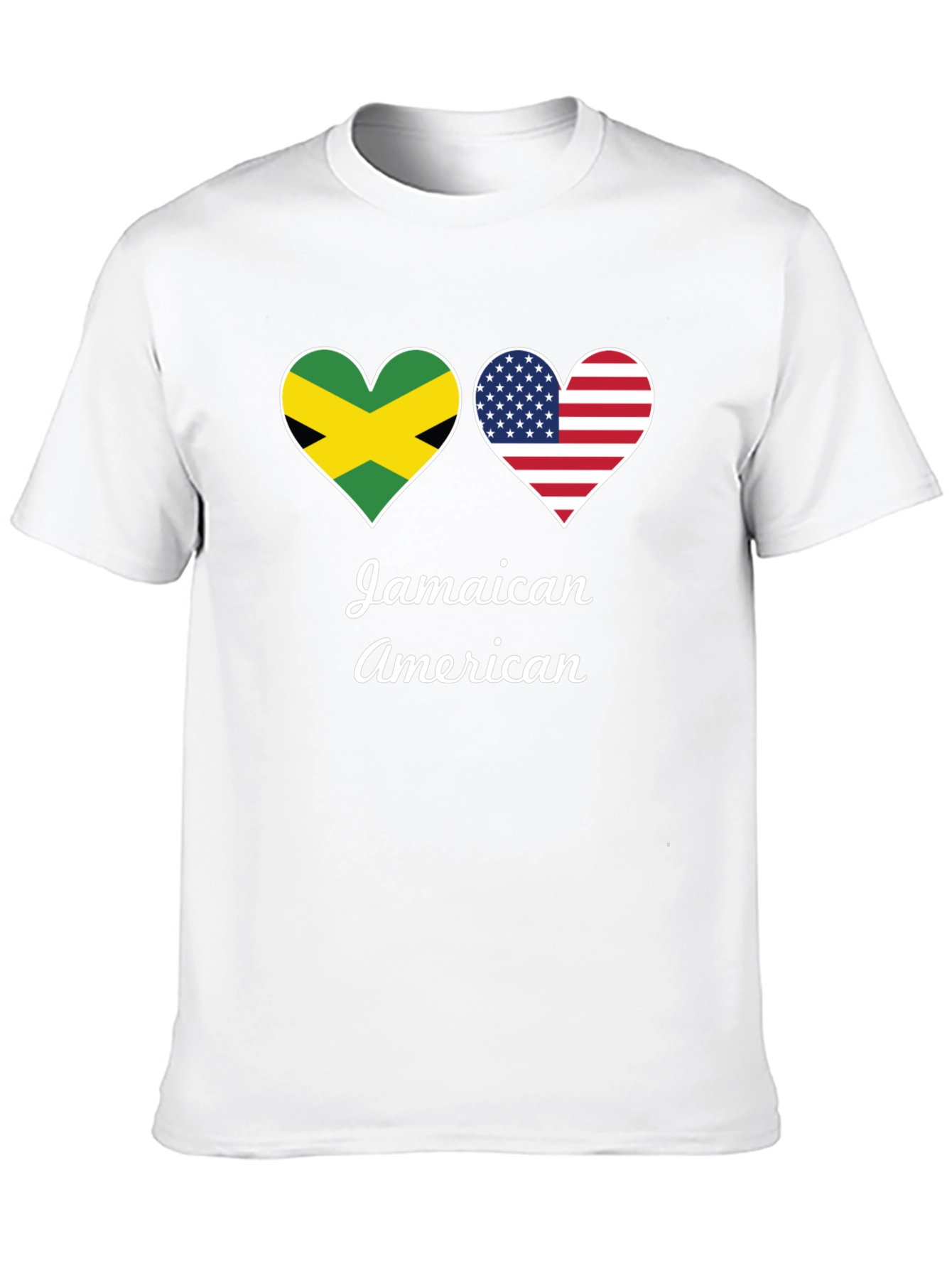 Jamaican American Flag Heart T-Shirt