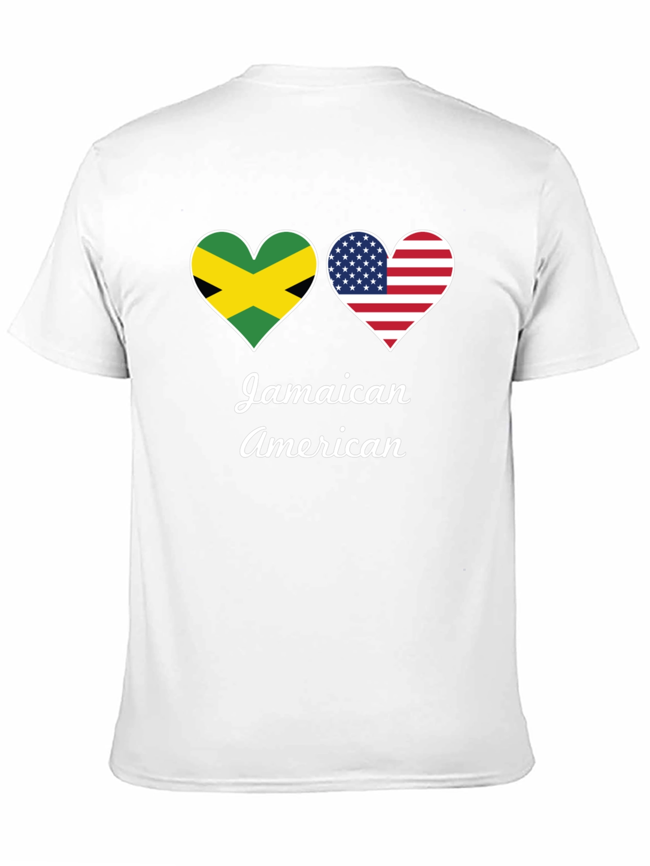 Jamaican American Flag Heart T-Shirt