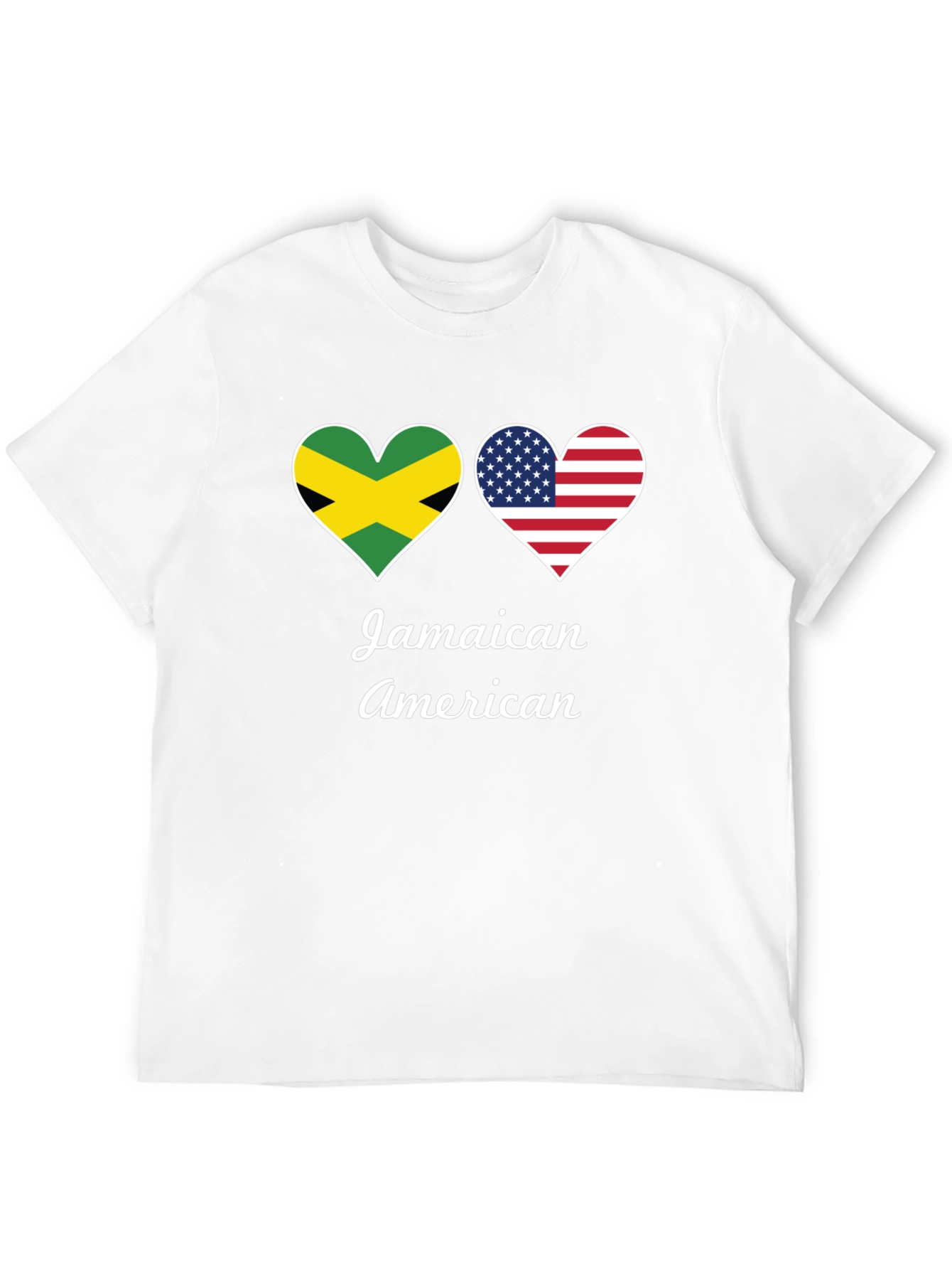 Jamaican American Flag Heart T-Shirt