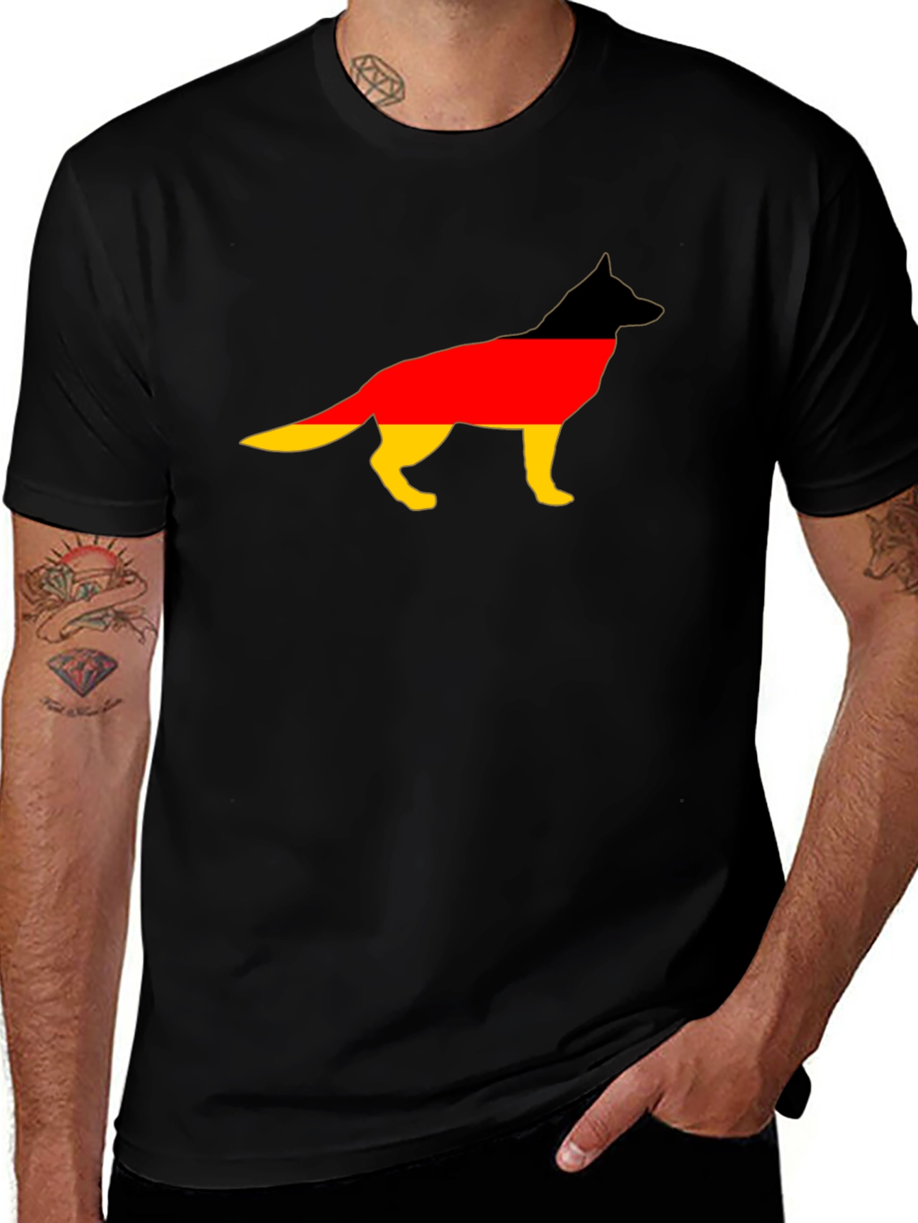 German Shepherd Flag T-Shirt