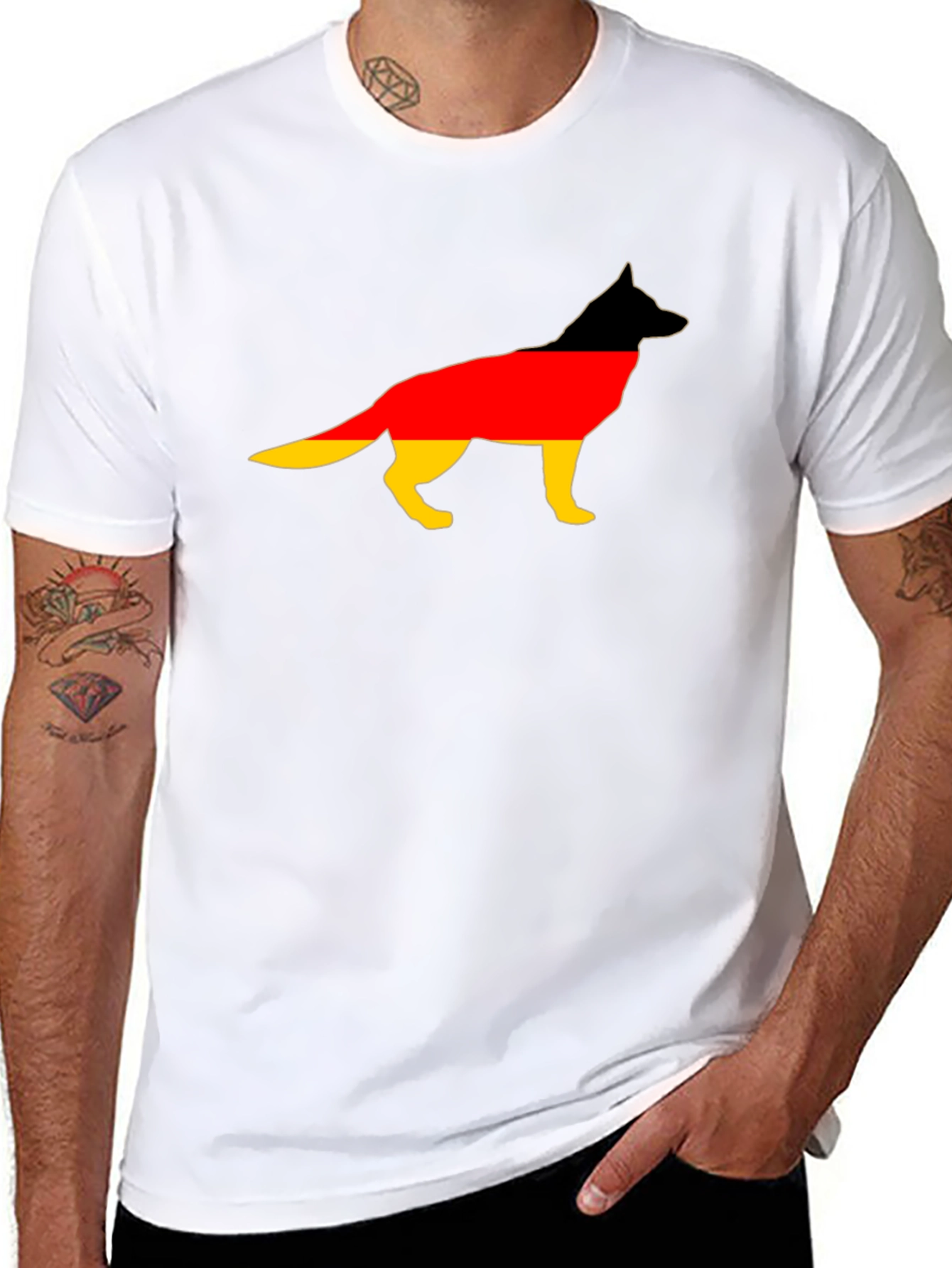 German Shepherd Flag T-Shirt