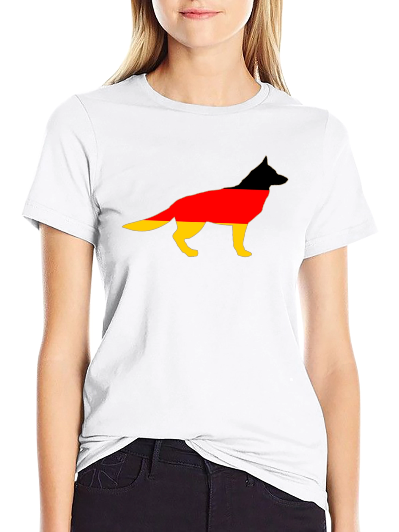 German Shepherd Flag T-Shirt