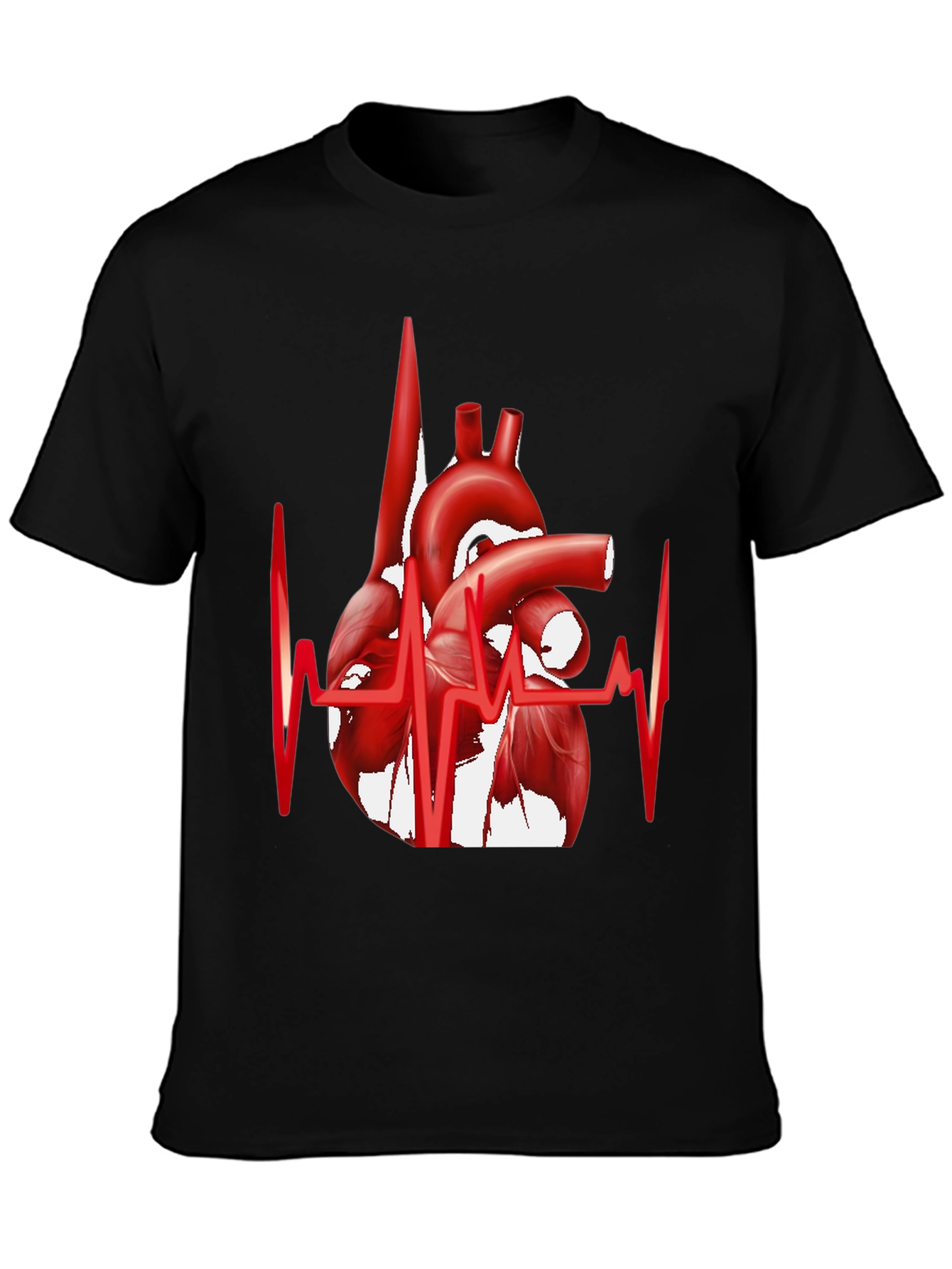 Anatomical Heartbeat Graphic Tee - Stylish Medical Apparel