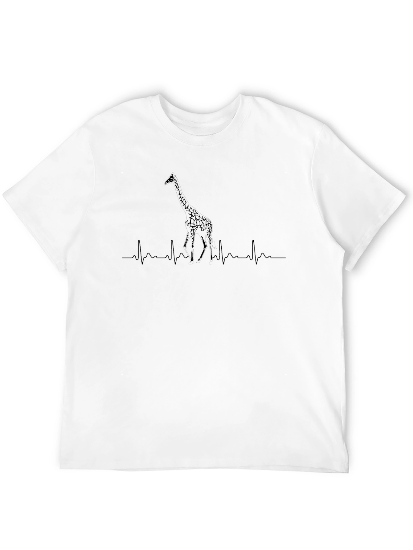 Heartbeat Giraffe Graphic Tee - Cool & Unique