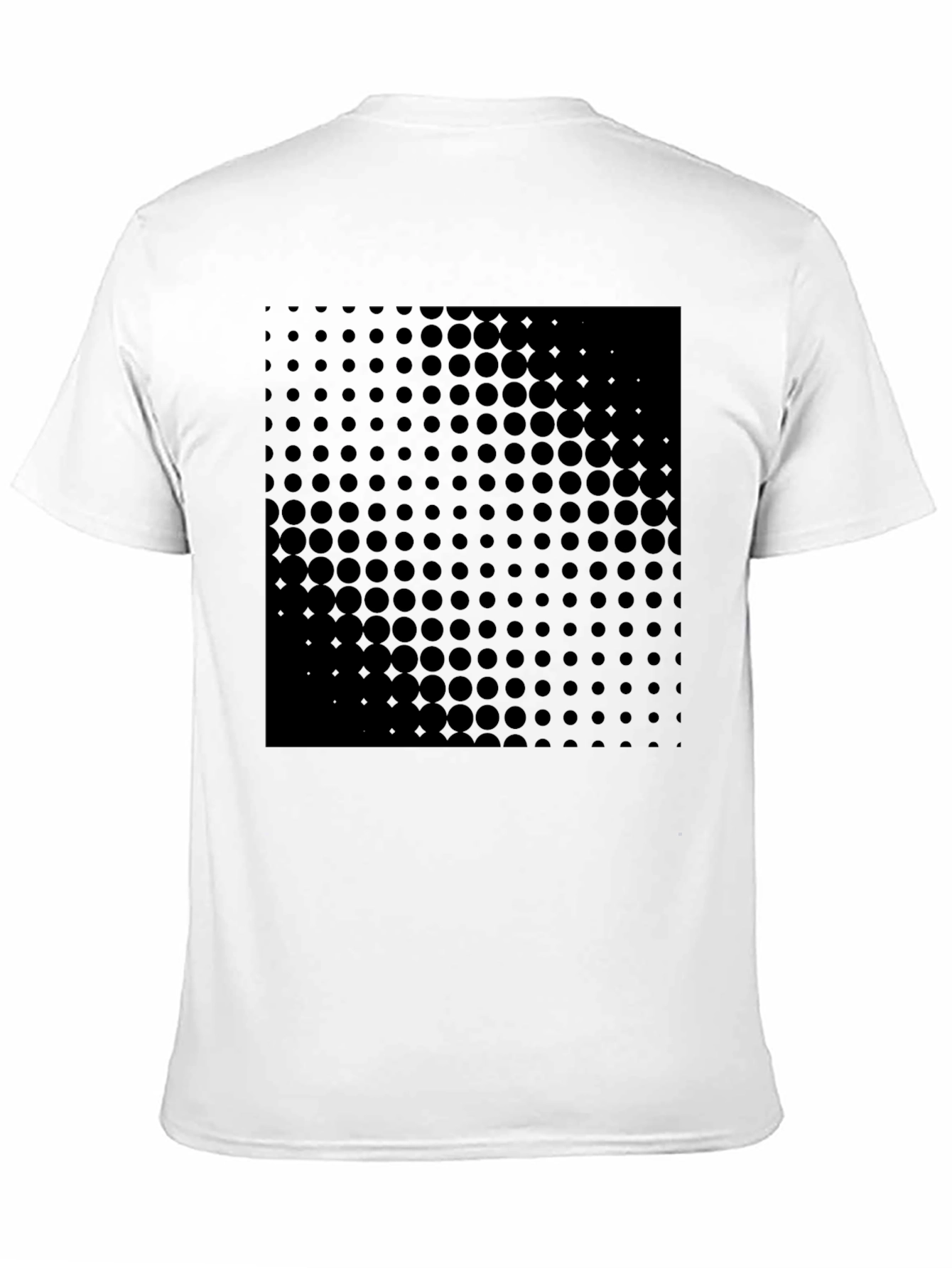 Mens Black Dot Pattern Graphic Tee