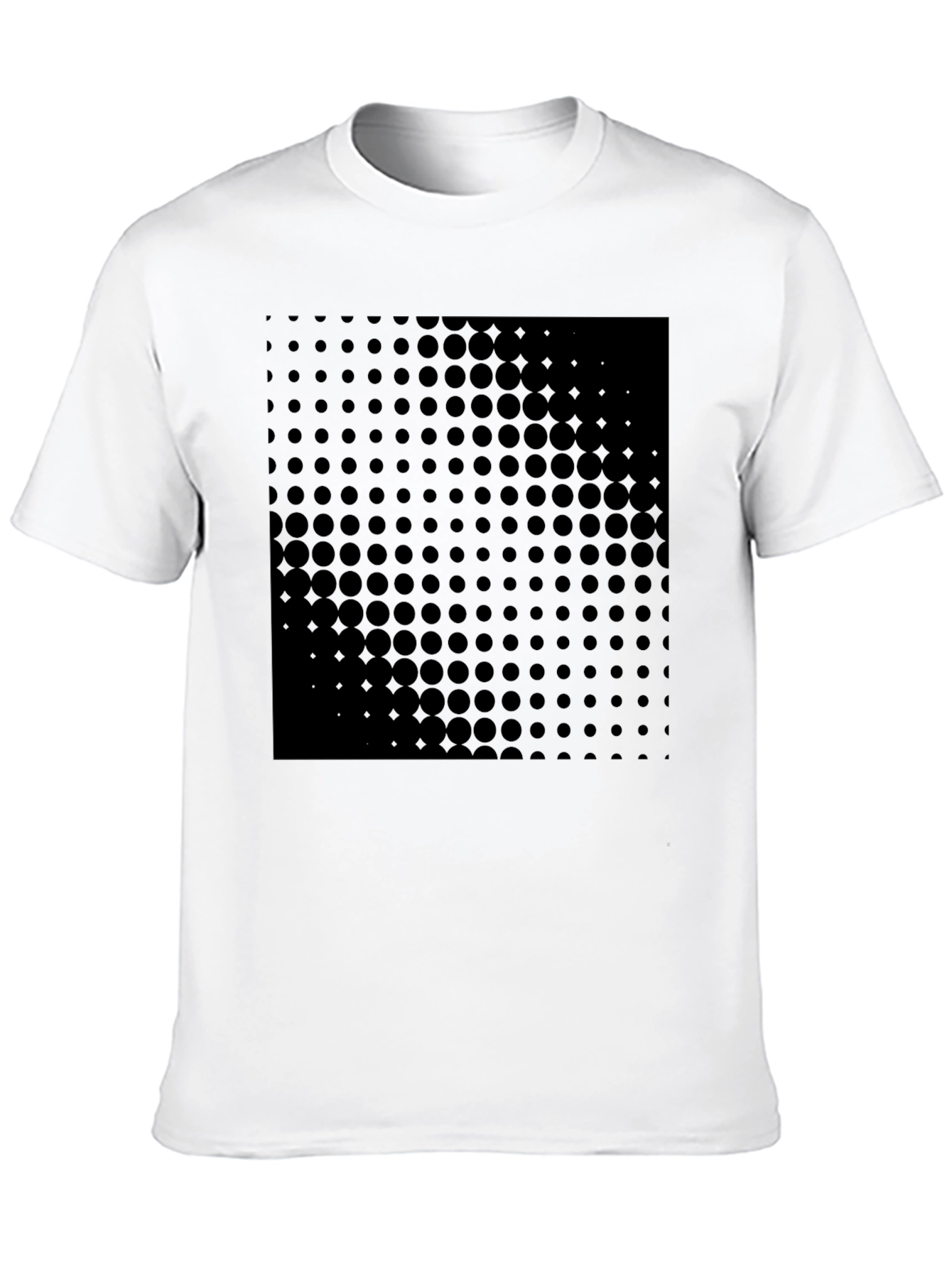 Mens Black Dot Pattern Graphic Tee