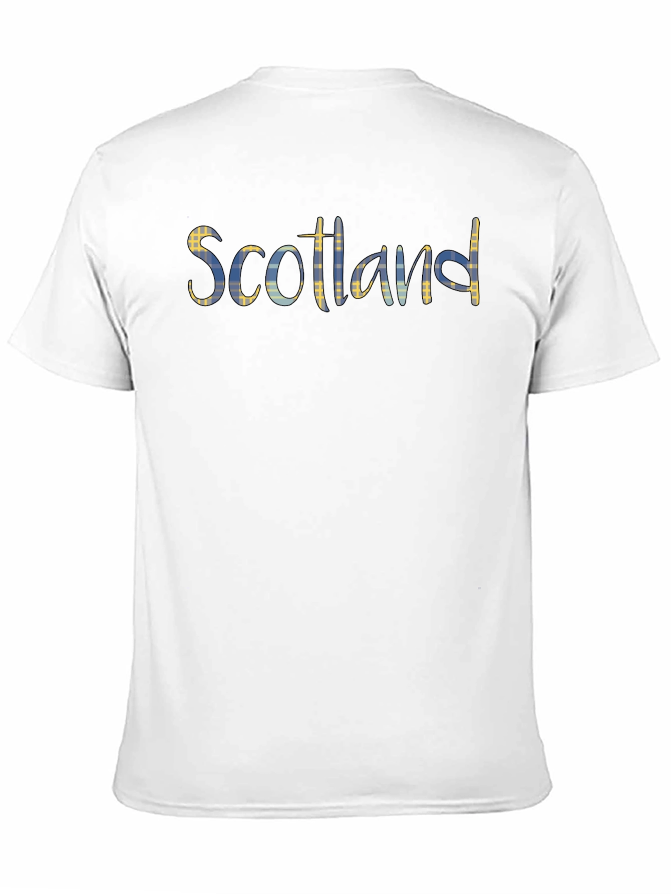 Scotland Plaid Graphic Print Black T-Shirt
