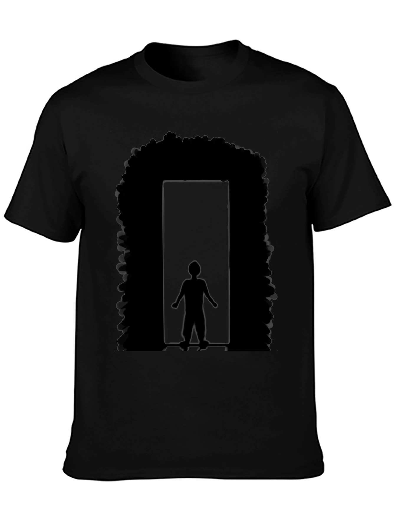 Afro Doorway Graphic T-Shirt - Black