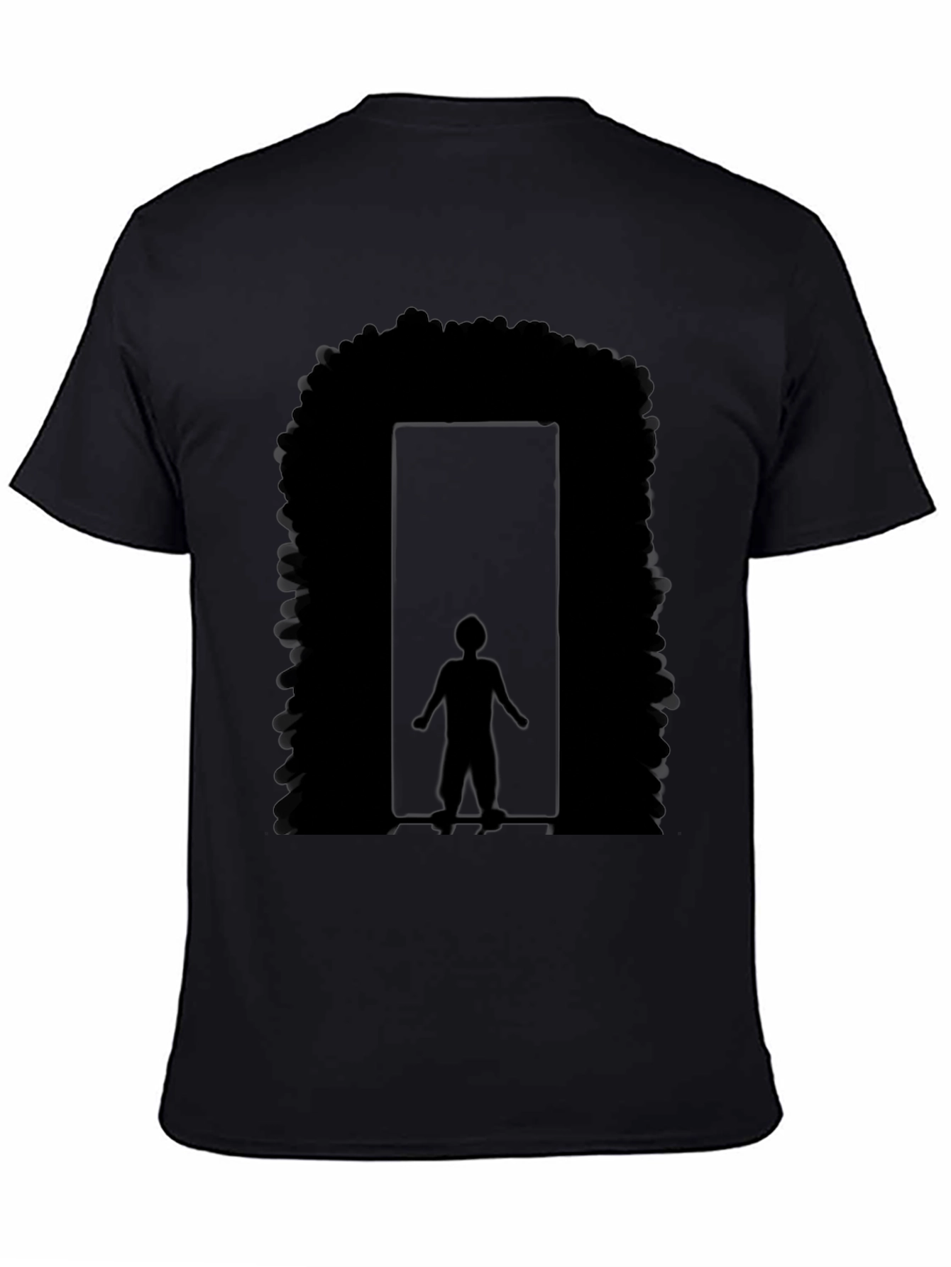 Afro Doorway Graphic T-Shirt - Black