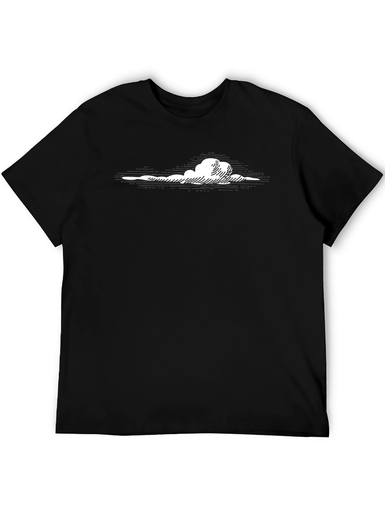 Cloud Print Black T-Shirt