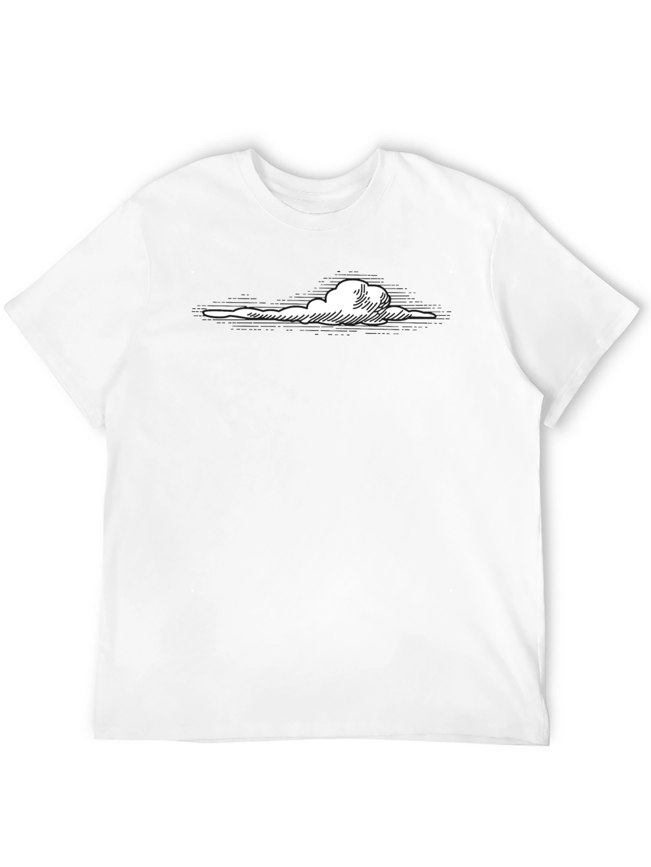 Cloud Print Black T-Shirt