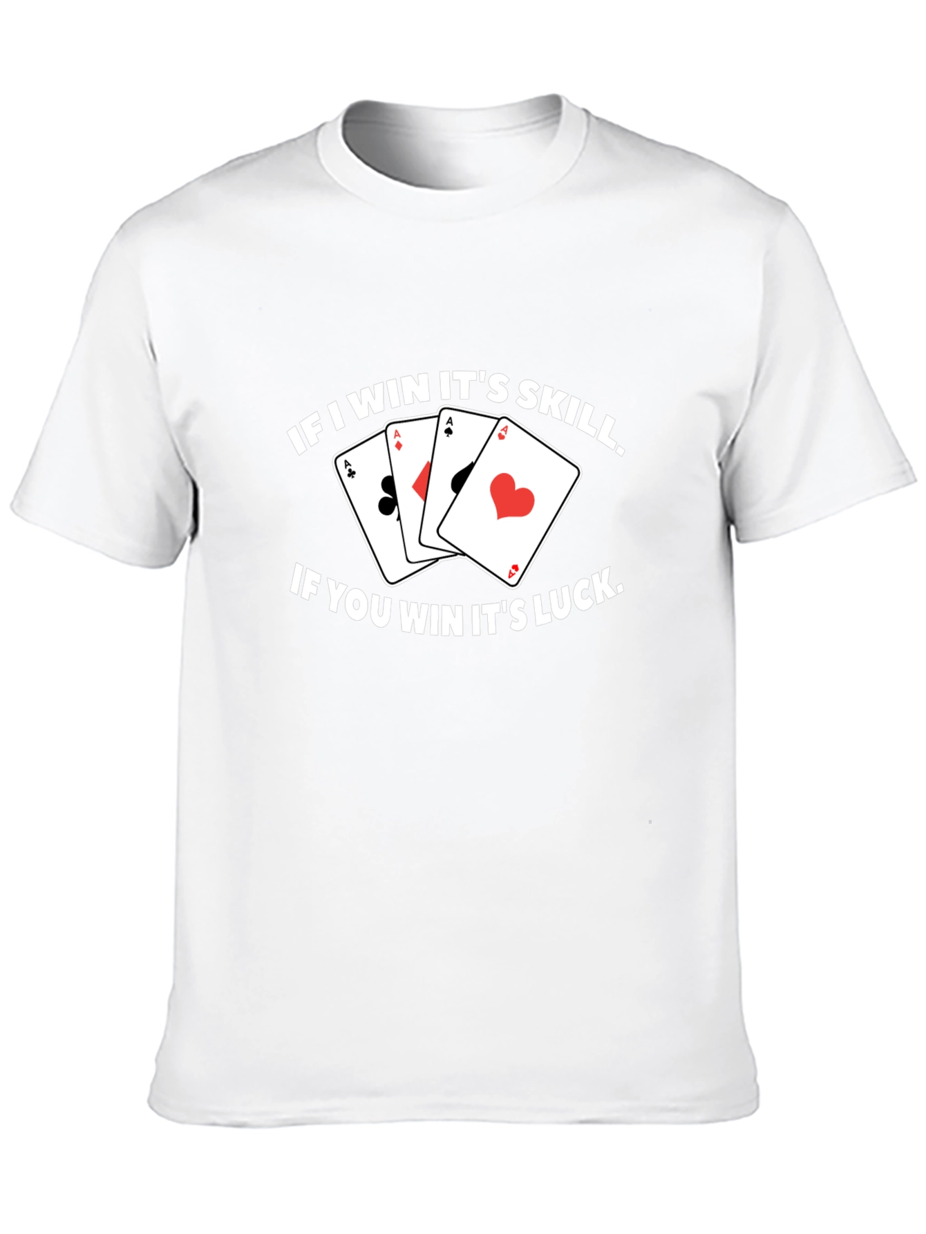 Funny Poker T-Shirt - If I Win Its Skill!