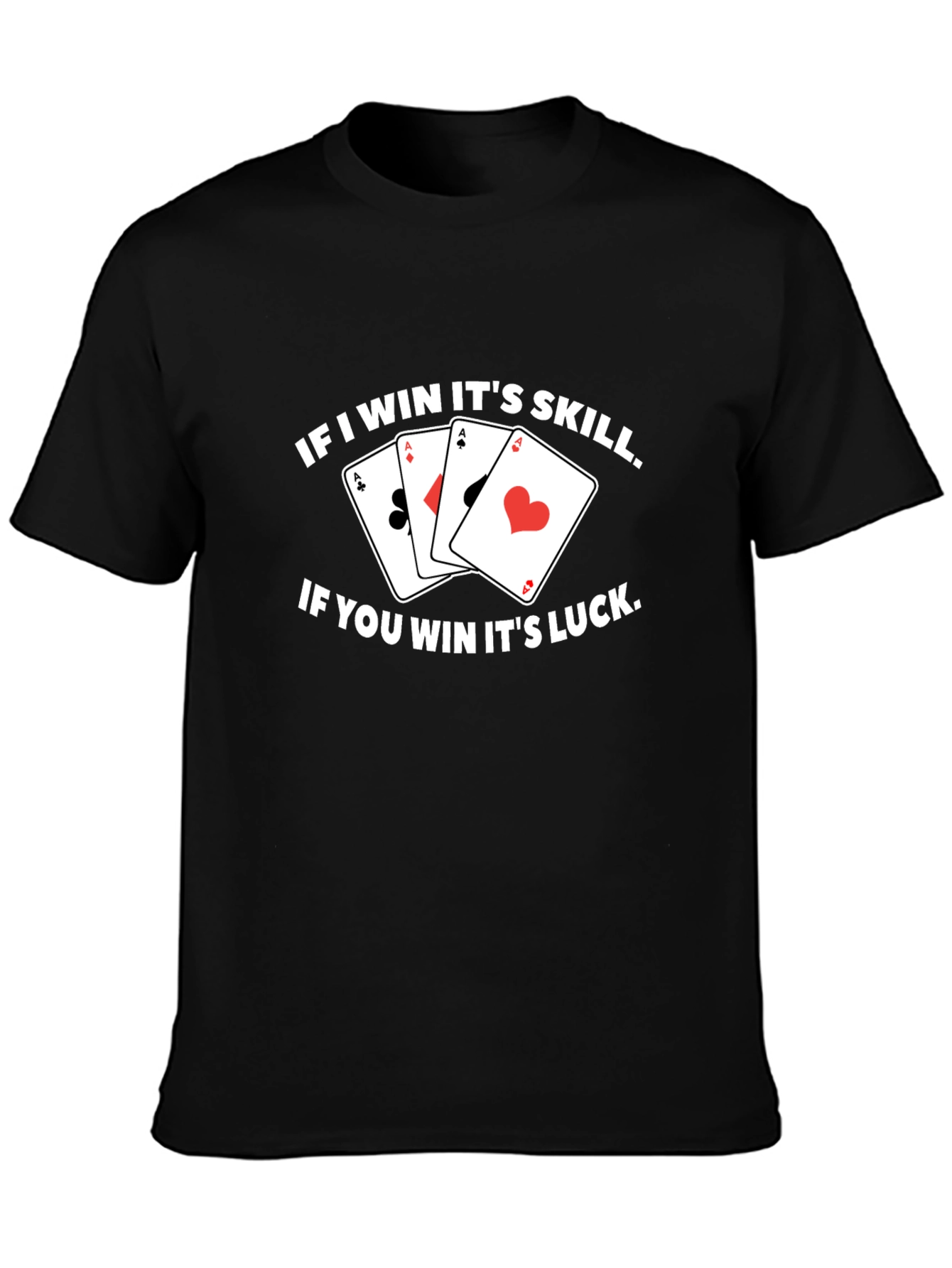 Funny Poker T-Shirt - If I Win Its Skill!