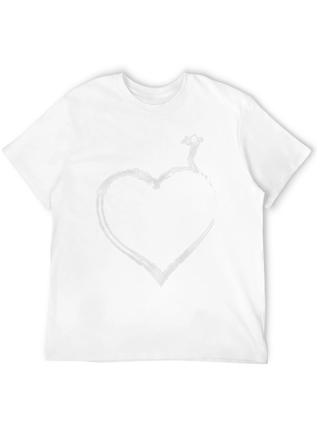 Heart Saxophone Player Graphic T-Shirt - Black