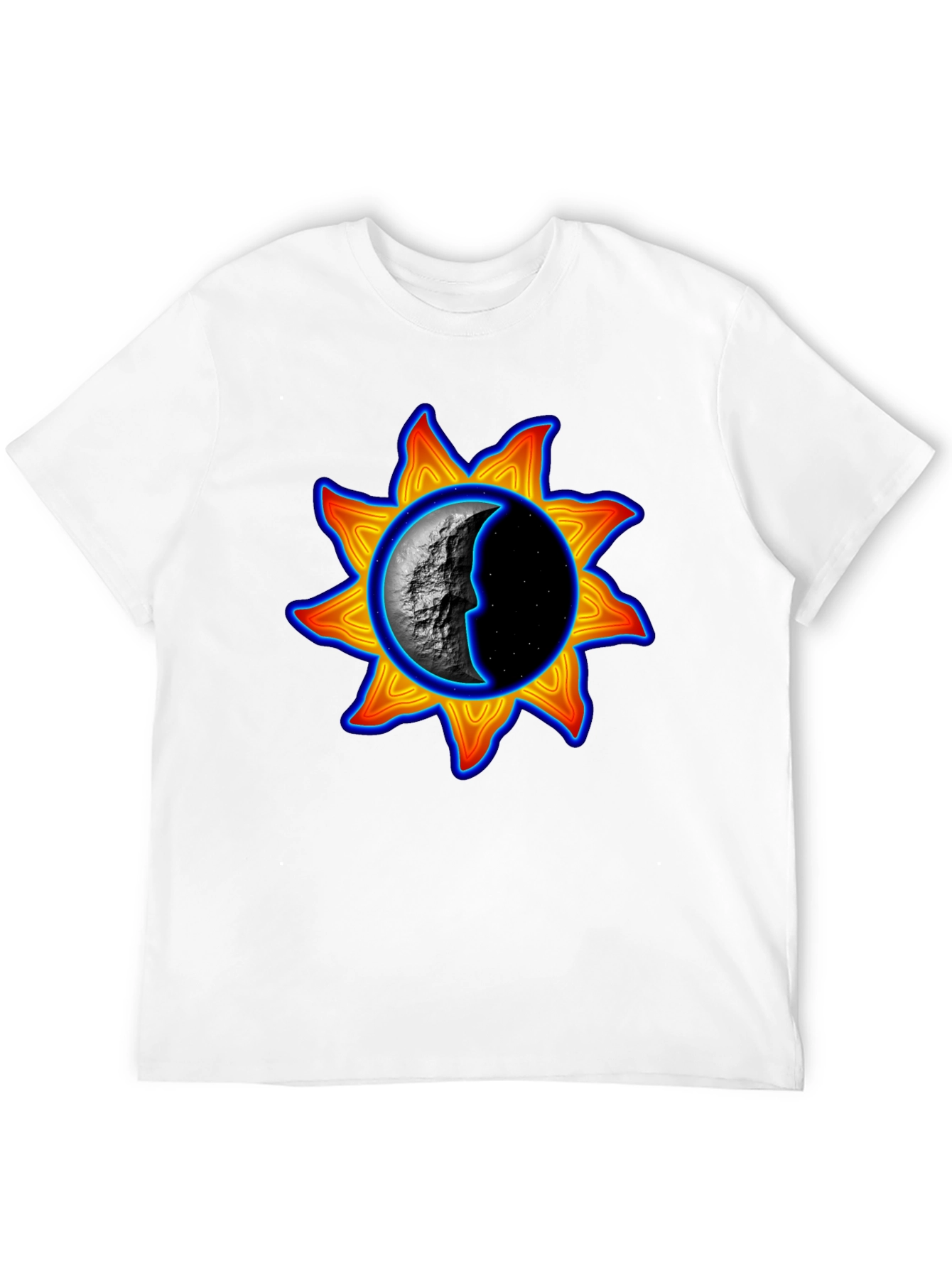 Sun & Moon Graphic Tee - Black Unisex T-Shirt